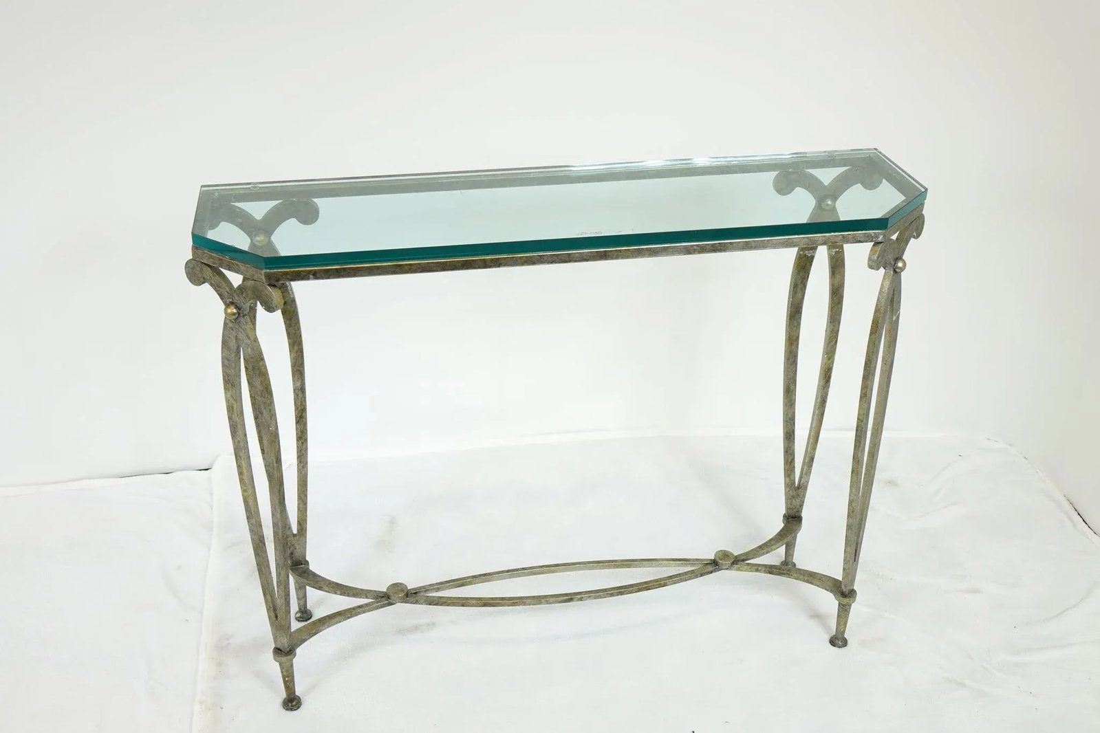 Mid 20th Century Modern Metal And Glass Side Table - 11