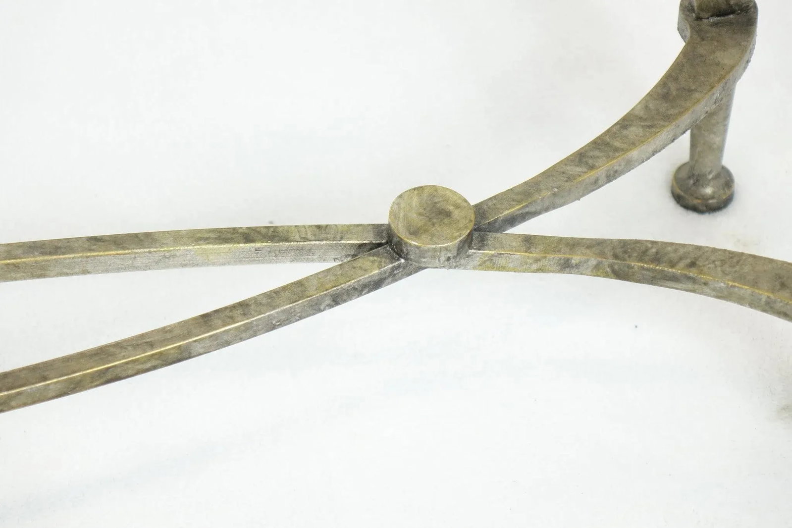 Mid 20th Century Modern Metal And Glass Side Table - 6