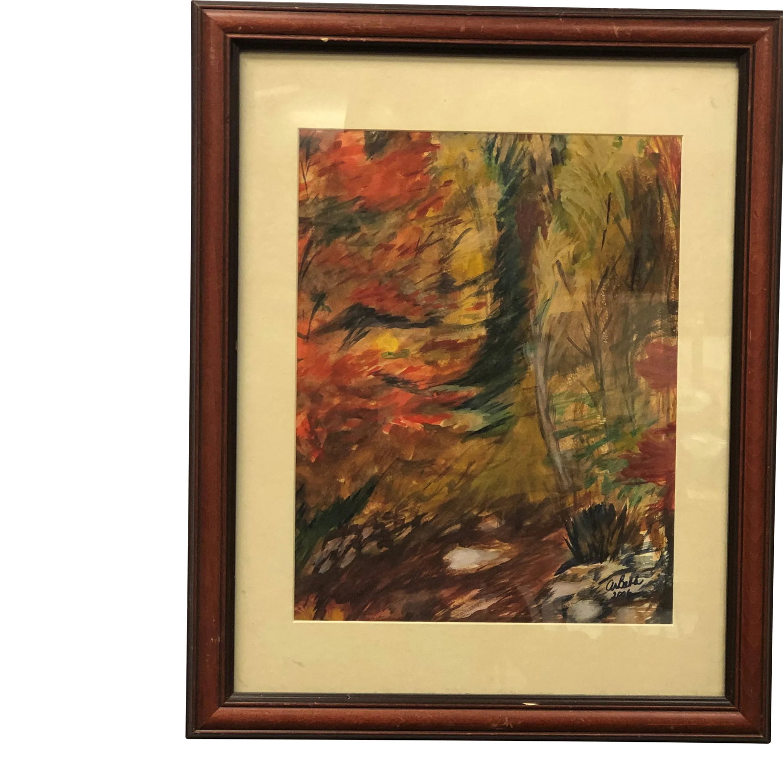 Early 20th Century Original Watercolor Painting Abstract Signed on the Bottom, Framed: Original Watercolor Painting, Abstract, Signed on the Bottom - 20" x 16" Condition: Alterations: Unknown Imperfections: Some Imperfections Condition Notes: Good Condition. See pictures for more