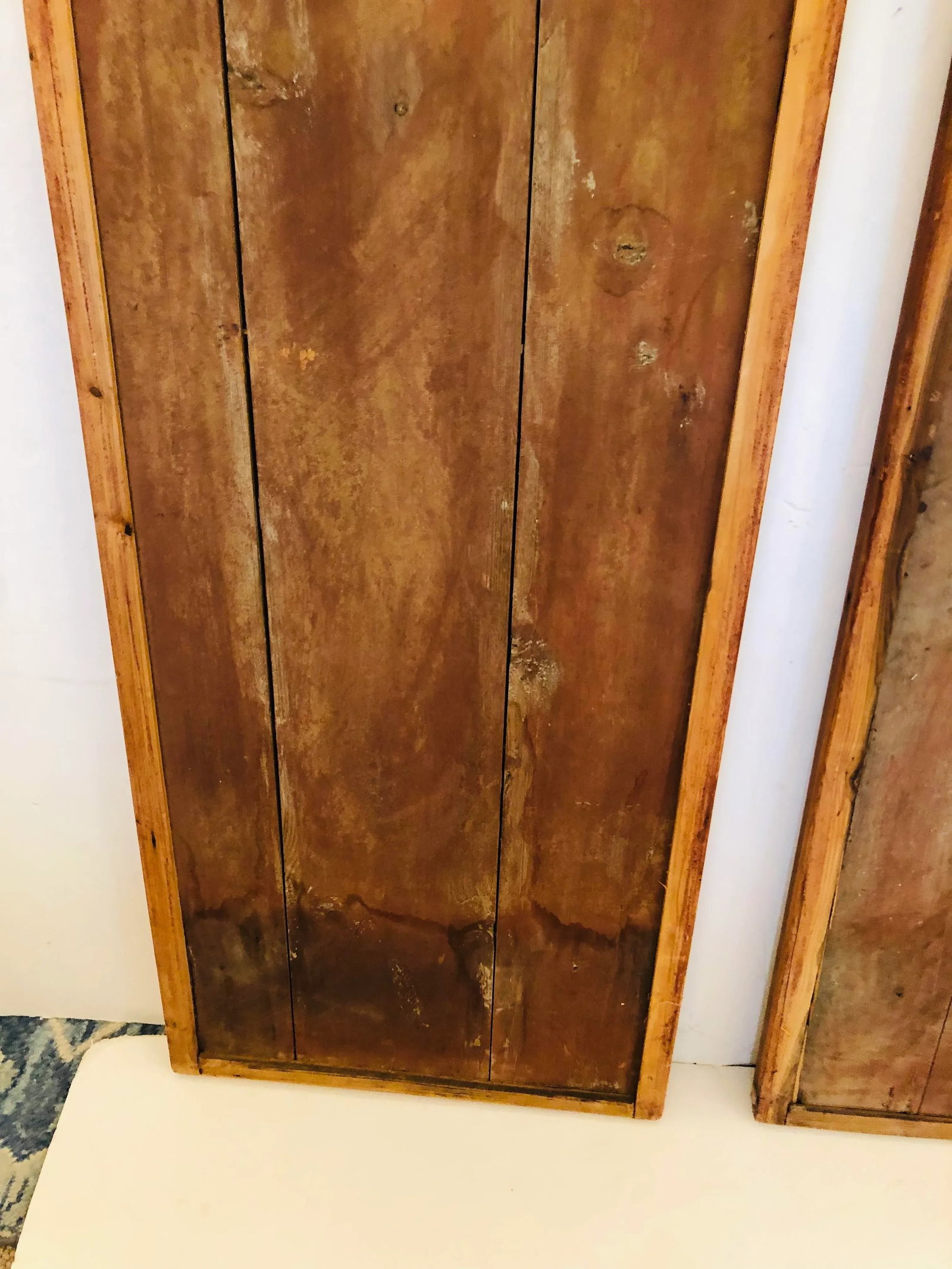 19th Century Antique Chinoiserie Figurative Distressed Painted Panels -A Pair - 11