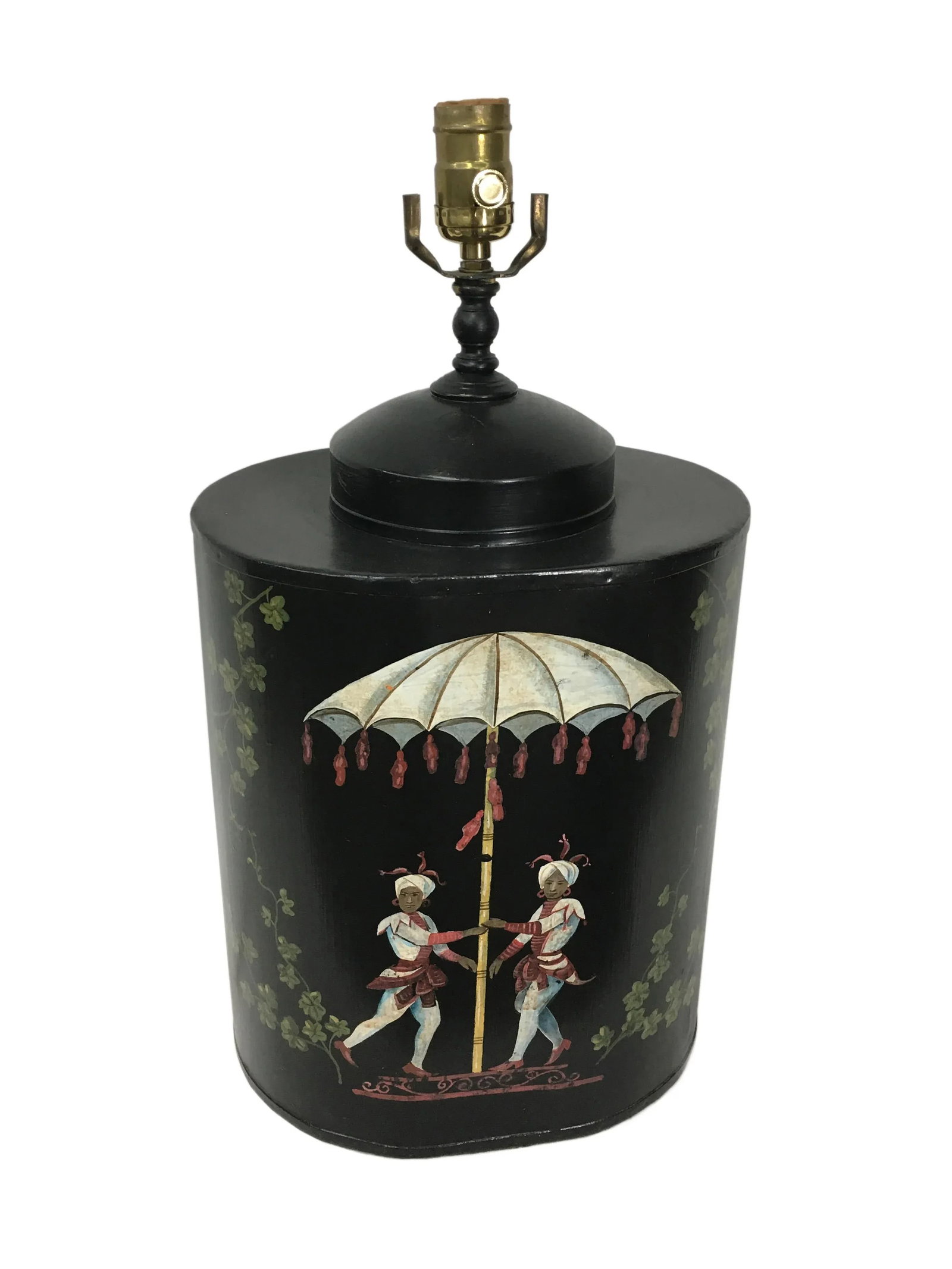 Late 20th Century Oval English Style Tea Caddy Lamp - 2