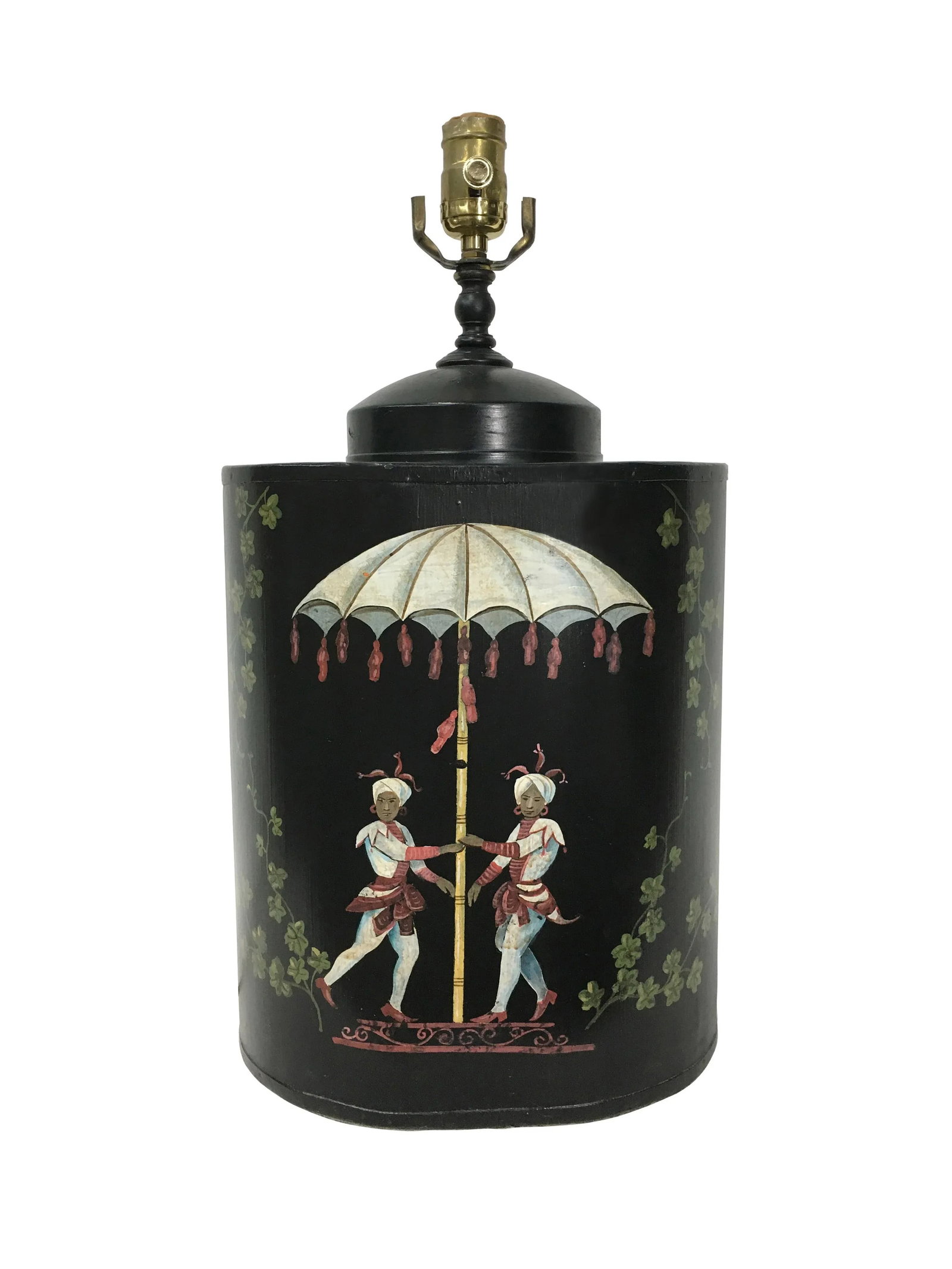 Late 20th Century Oval English Style Tea Caddy Lamp - 9
