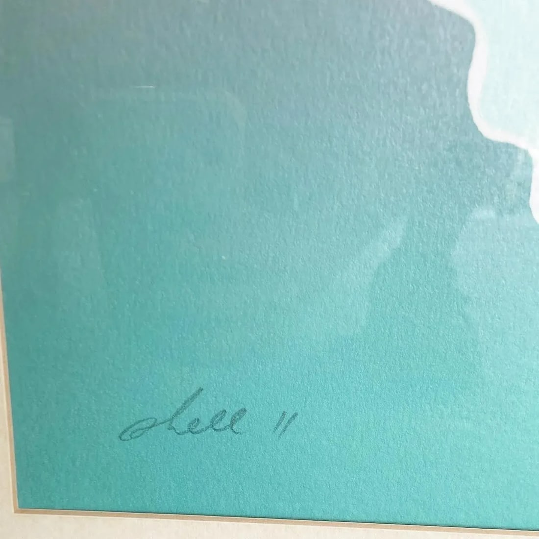 Postmodern Signed and Framed Lithograph Titled "Shell" - 4