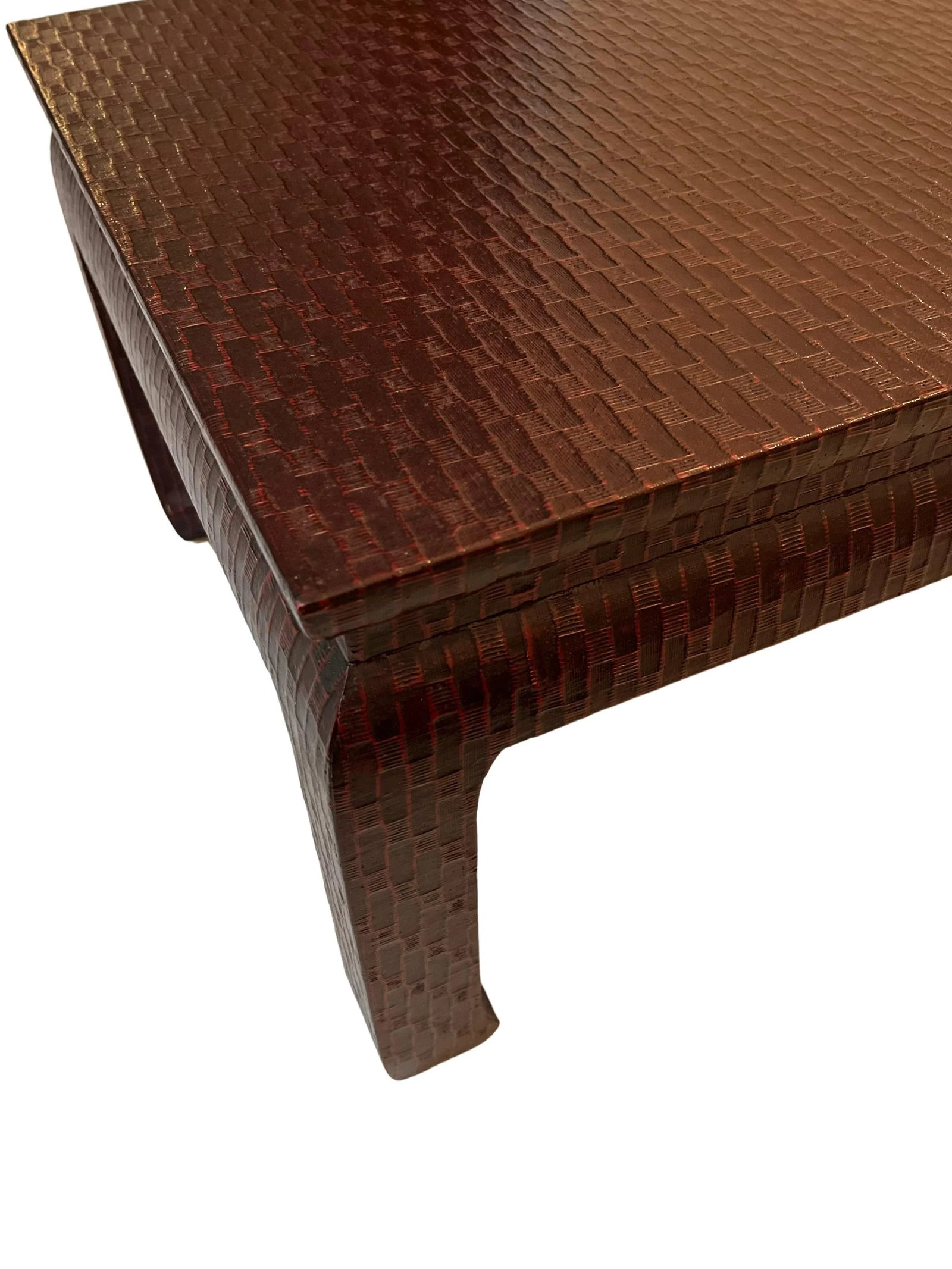 1970s Grasscloth Side Tables by Baker, a Pair - 2