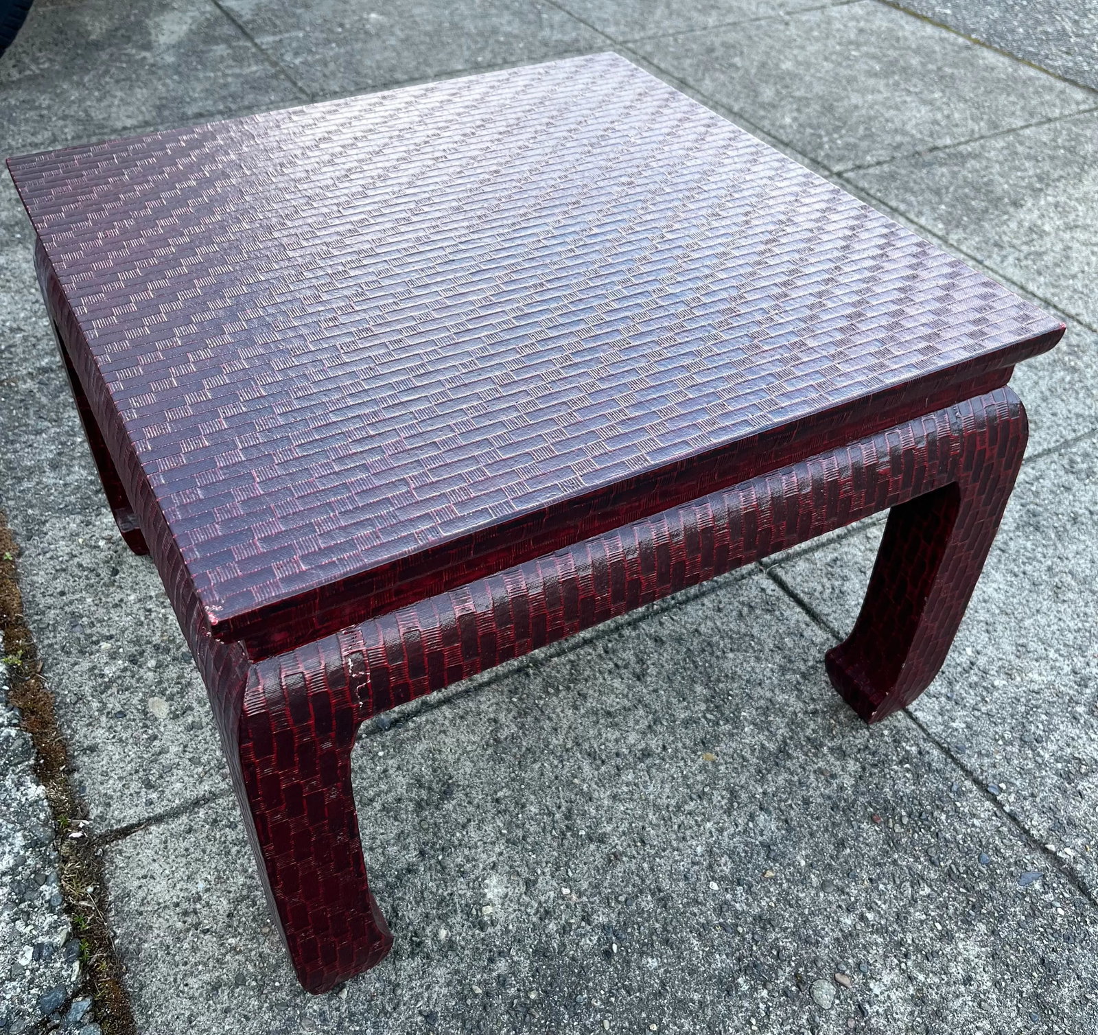 1970s Grasscloth Side Tables by Baker, a Pair - 4