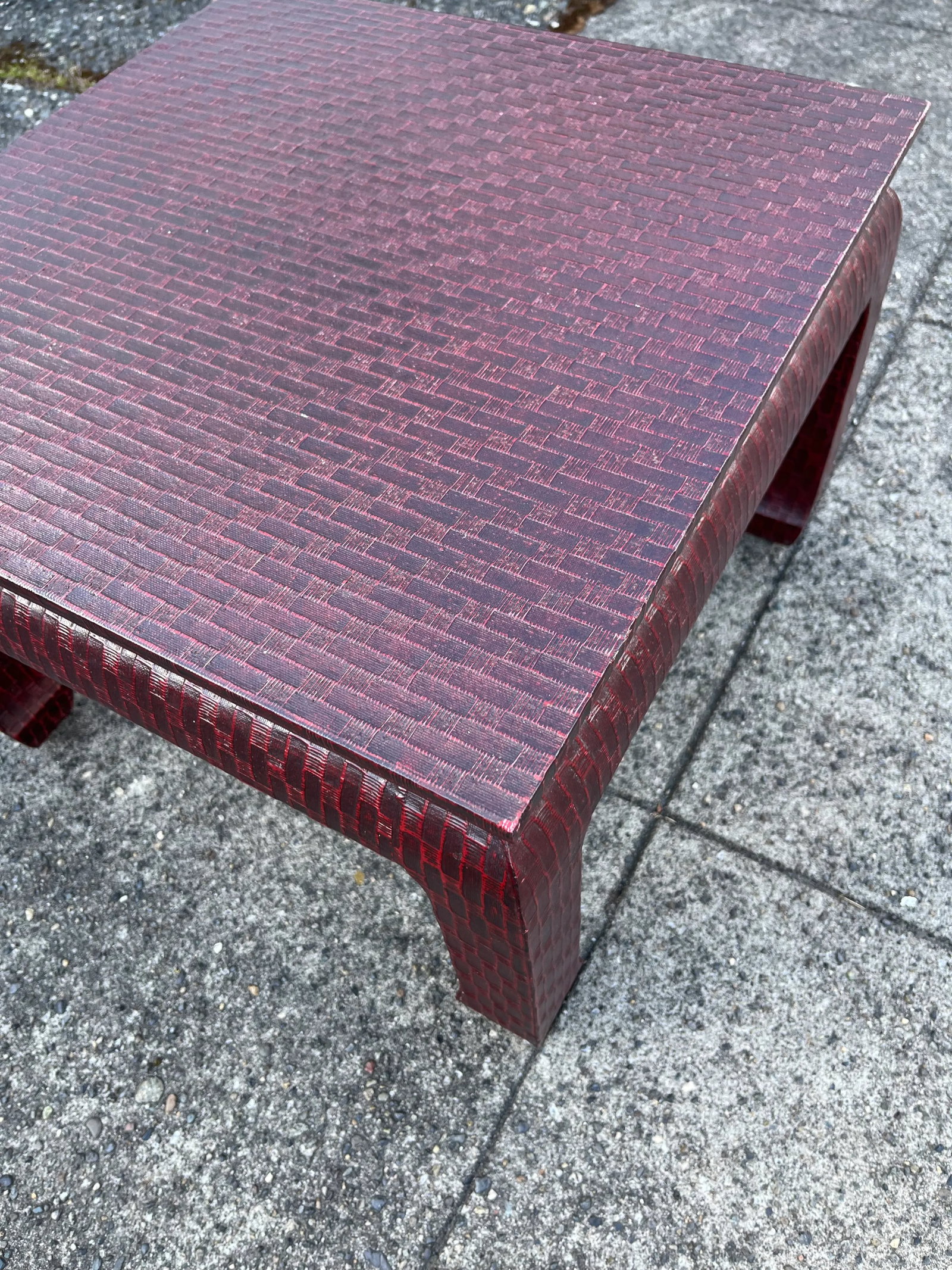 1970s Grasscloth Side Tables by Baker, a Pair - 8