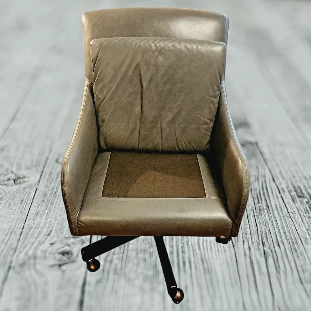 Lee Industries Custom Made Noble Rock Leather 5401-01dc Rolling Desk Chair - 8
