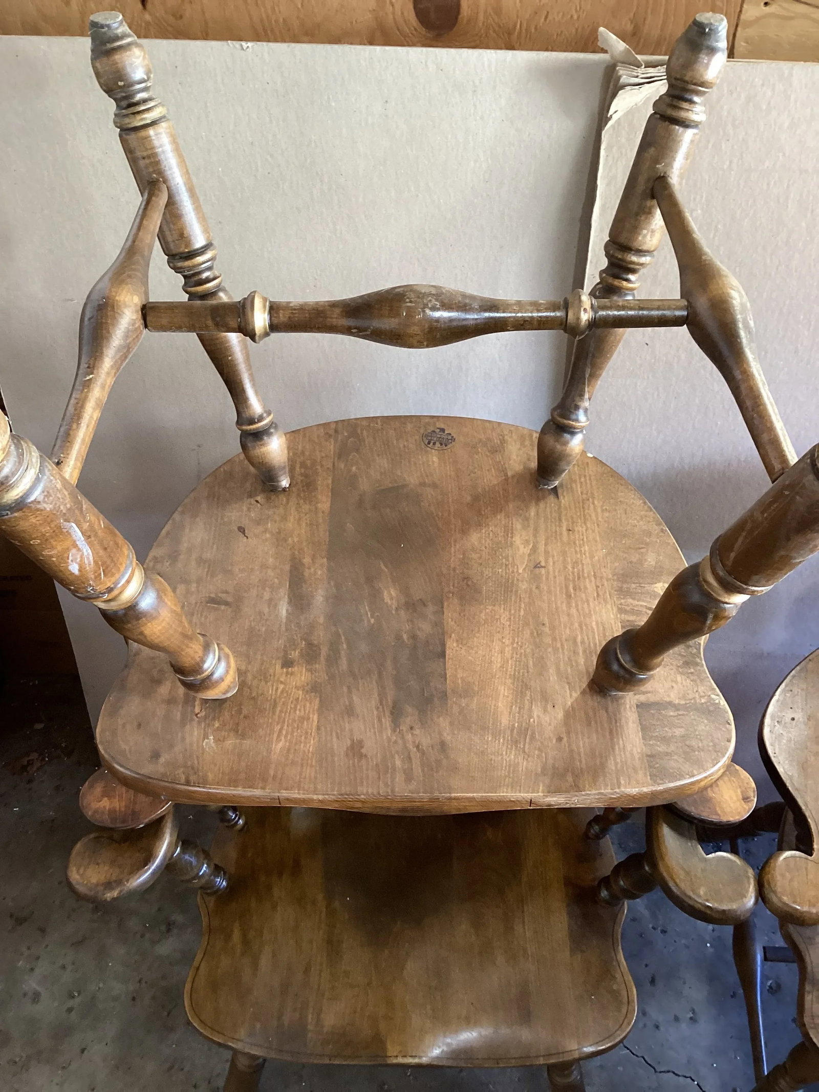 Early 20th Century Antique Collectible Heywood Wakefield Colonial Armchairs Set of 4 - 5