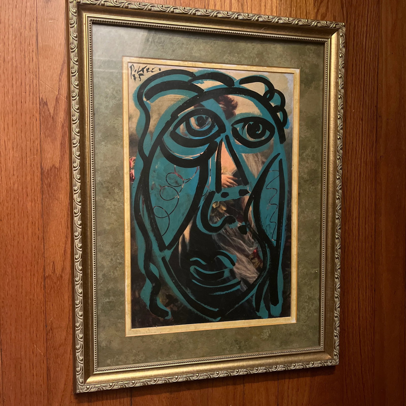 1975 Abstract Portrait Painting of Pablo Picasso by Peter Robert Keil, Framed - 6