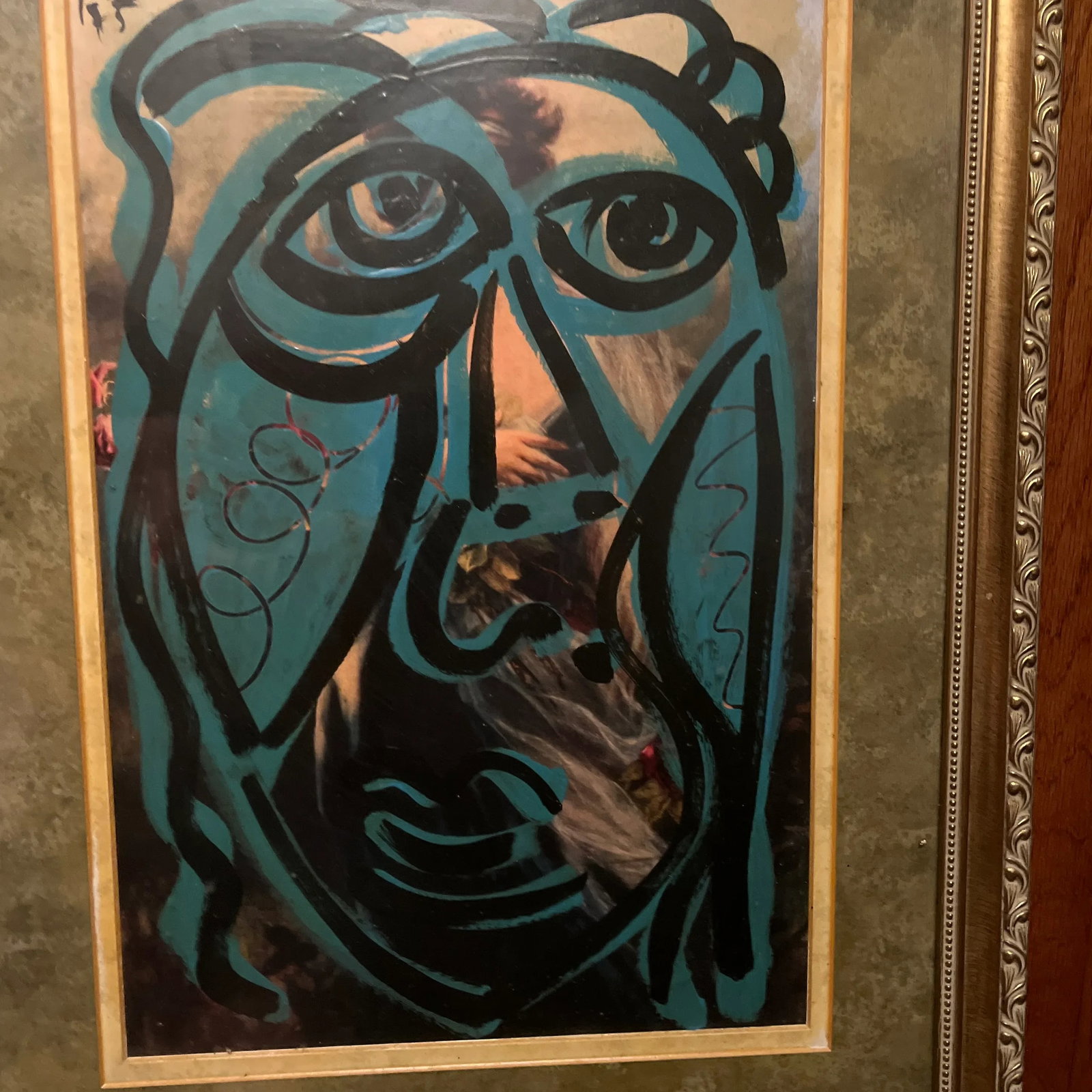 1975 Abstract Portrait Painting of Pablo Picasso by Peter Robert Keil, Framed - 7
