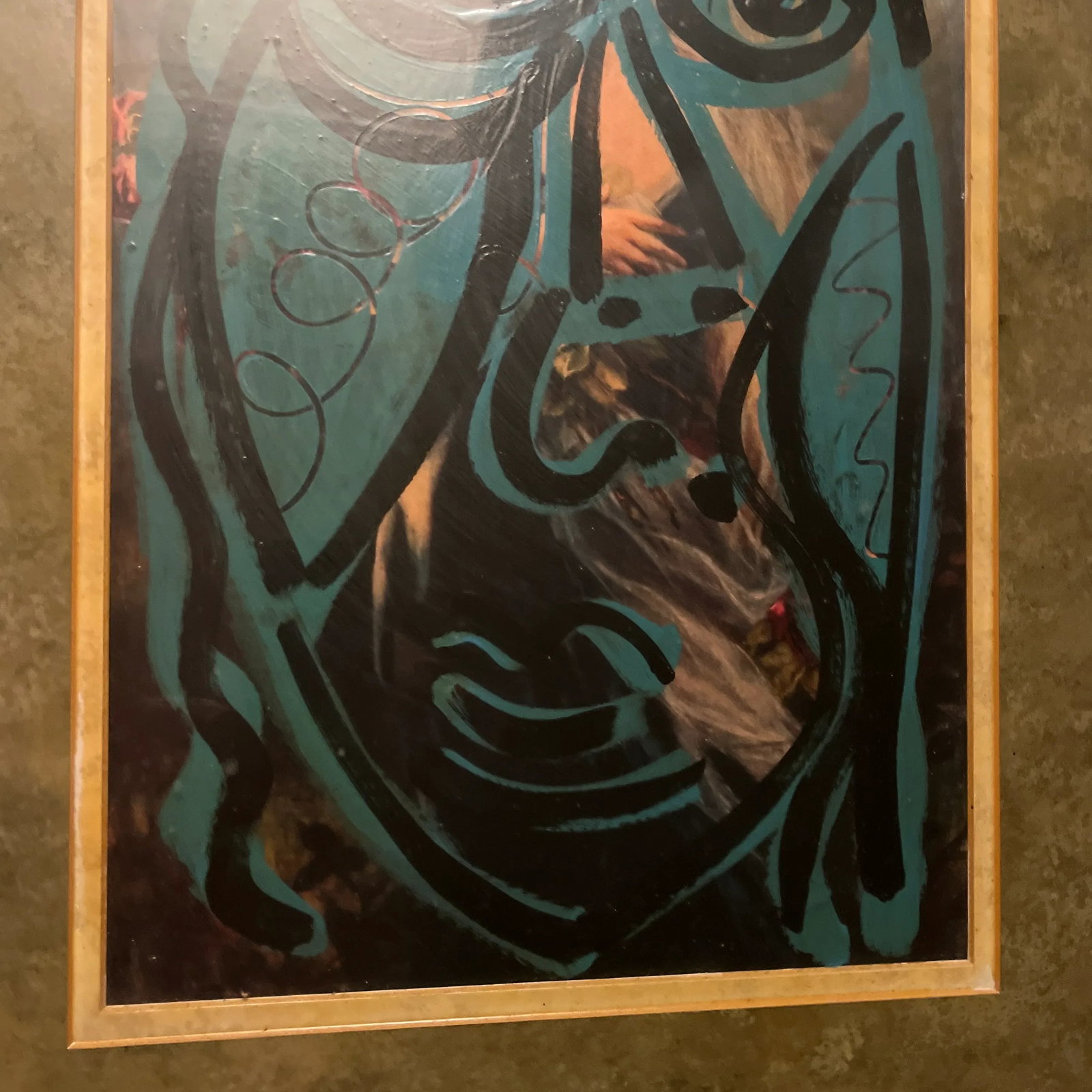 1975 Abstract Portrait Painting of Pablo Picasso by Peter Robert Keil, Framed - 9