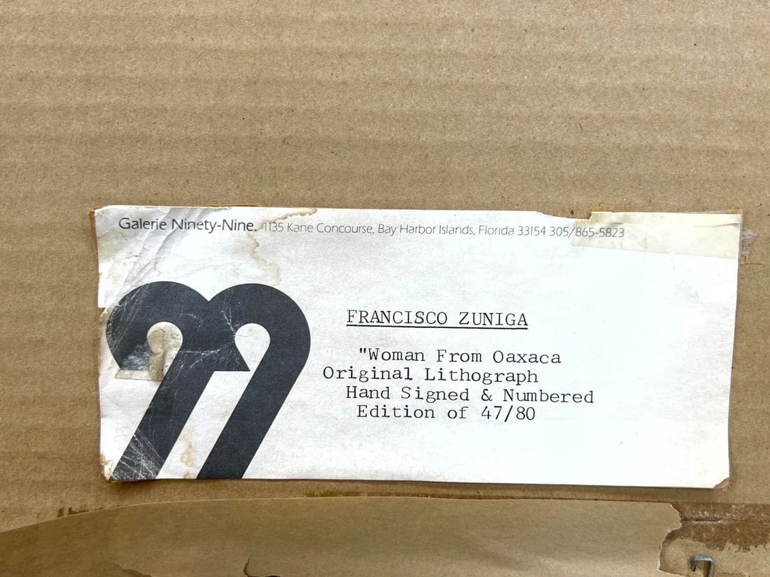 Franciso Zuniga, Mujer De Oaxaca (Woman From Oaxaca), 1978 Signed & Numbered 47/80 - 9