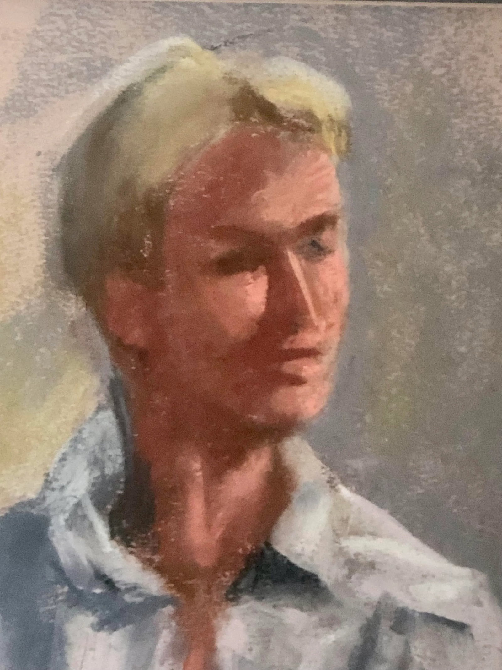 Mid Century Pastel Portrait of a Young Man - 3