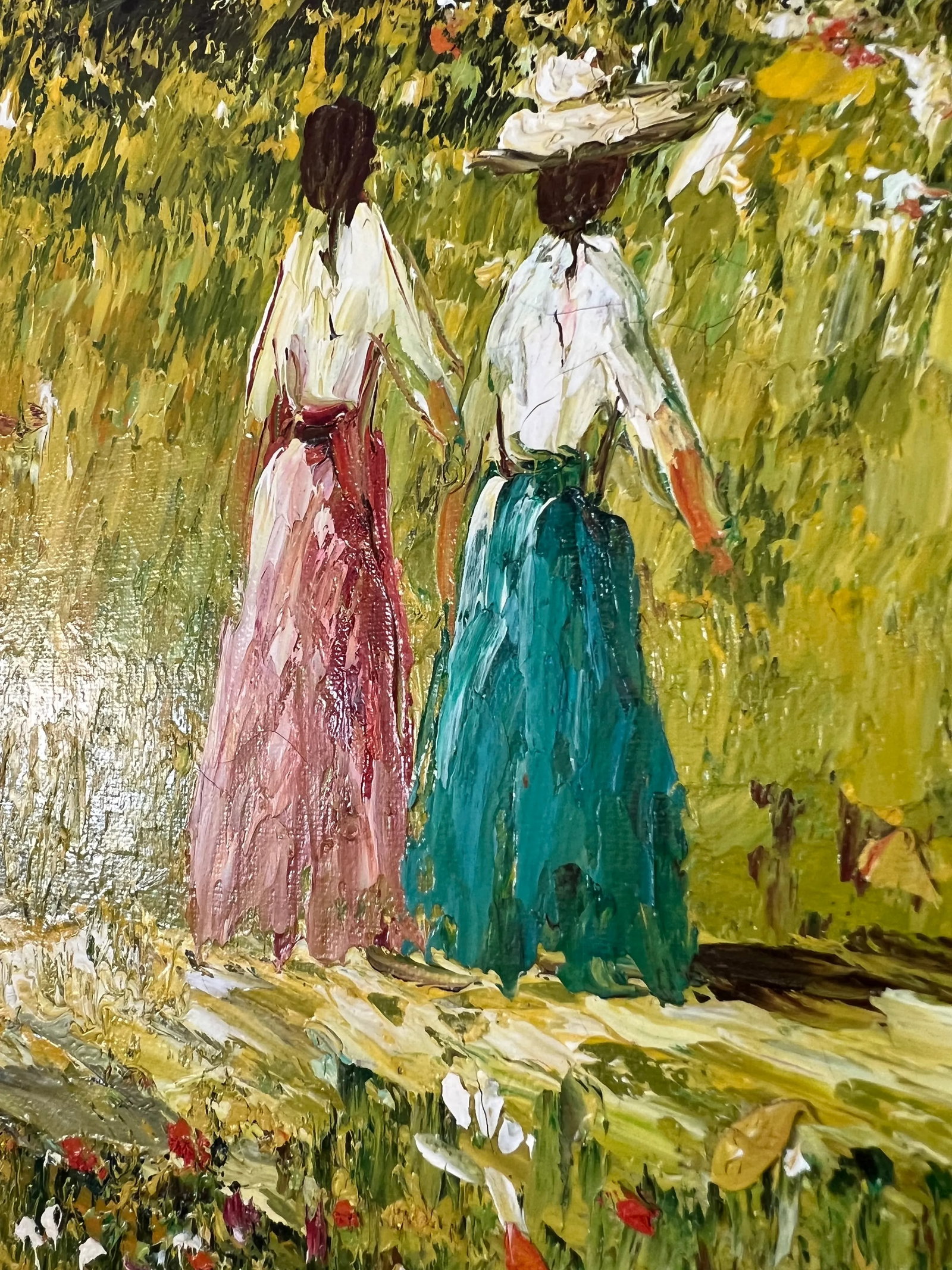 Vintage Impressionist Landscape Painting Framed & Signed - 5