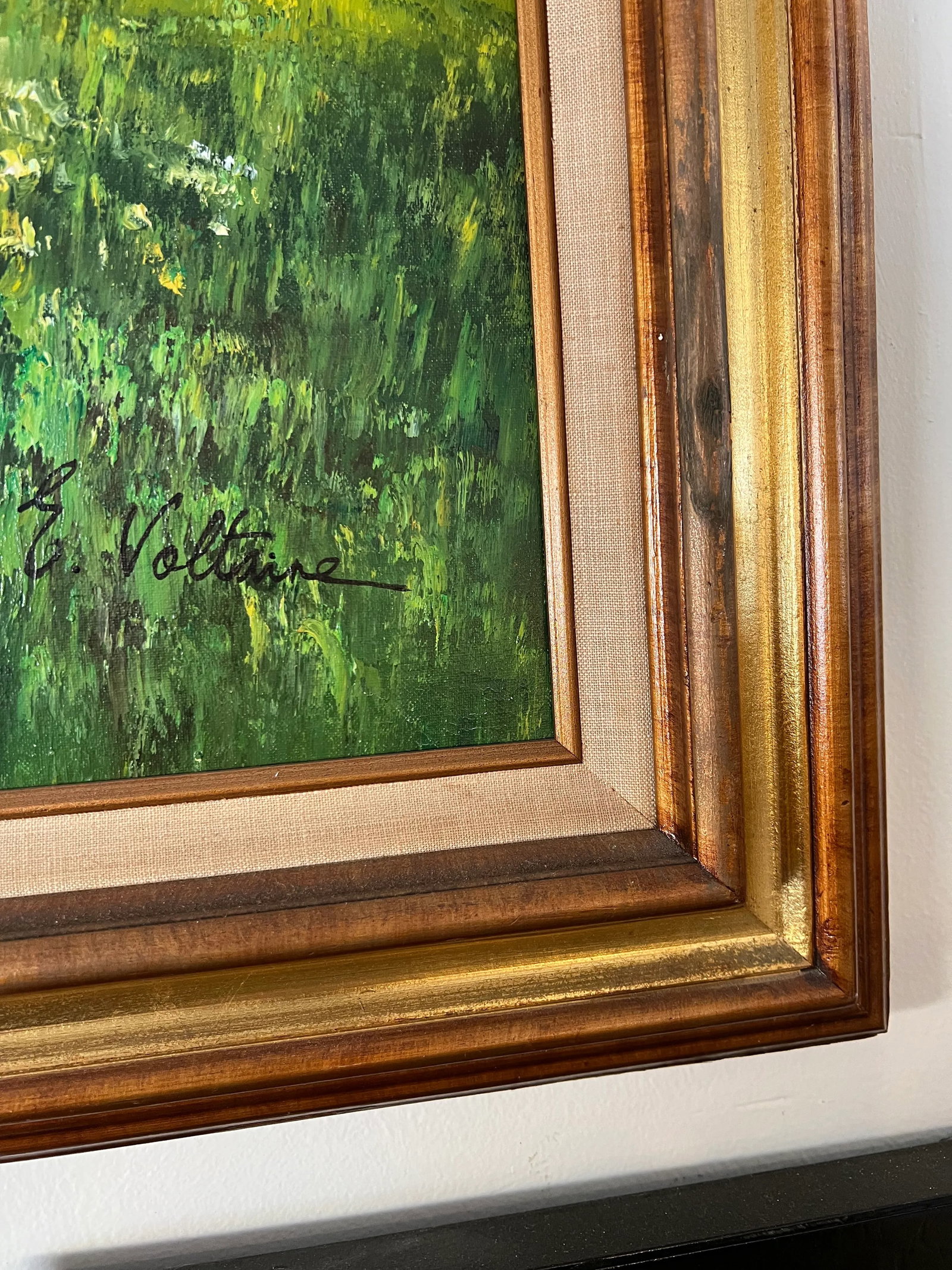 Vintage Impressionist Landscape Painting Framed & Signed - 7