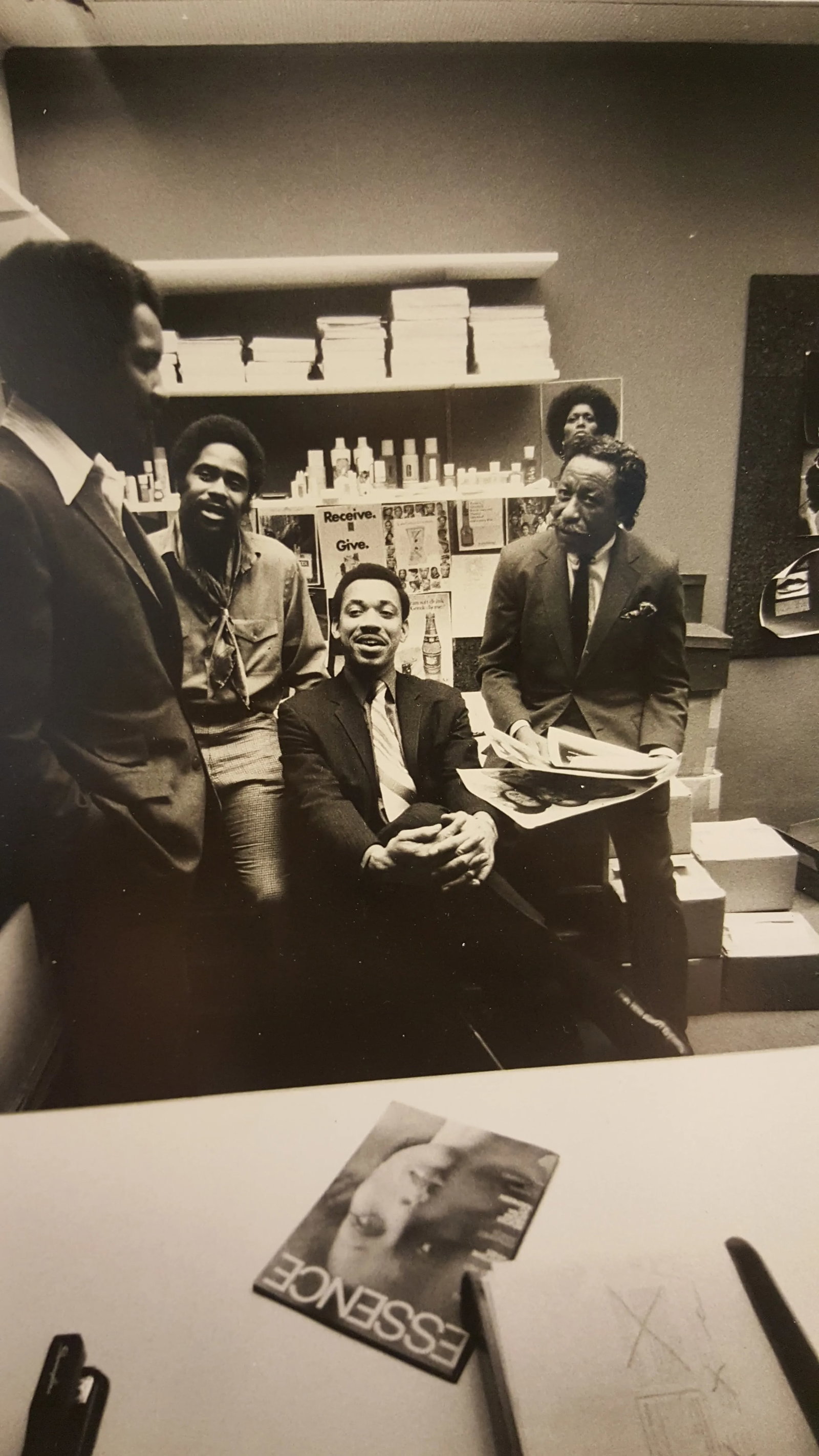 Mid 20th Century Essence Magazine Staff Print by Alfred Statler: Alfred Statler Print Of Essence Magazine Staff. This slice of Pop culture is such a wonderful depiction of a day with the staff of an iconic publication, Essence Magazine. This one of a kind work