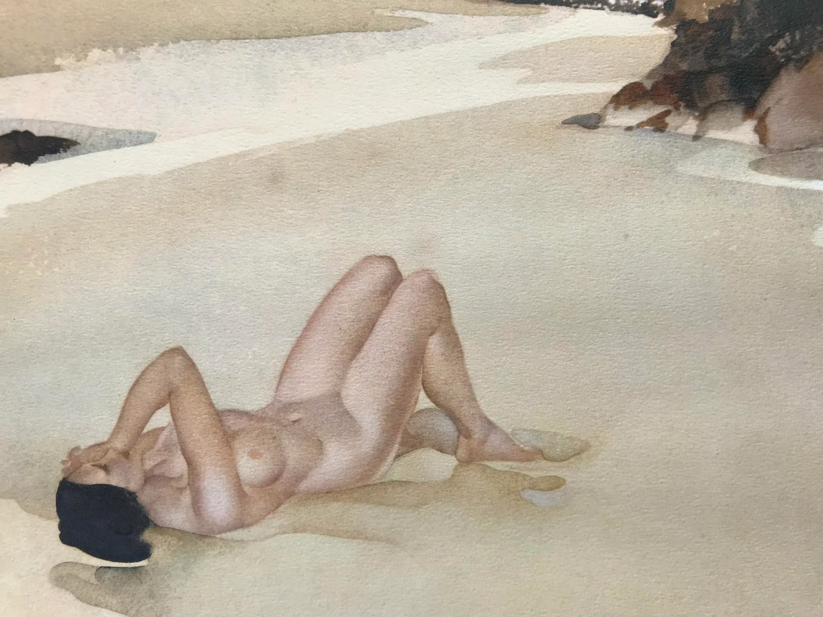 Vintage Seascape Print With Nude Woman on Beach ~ William Russell Flint - 5