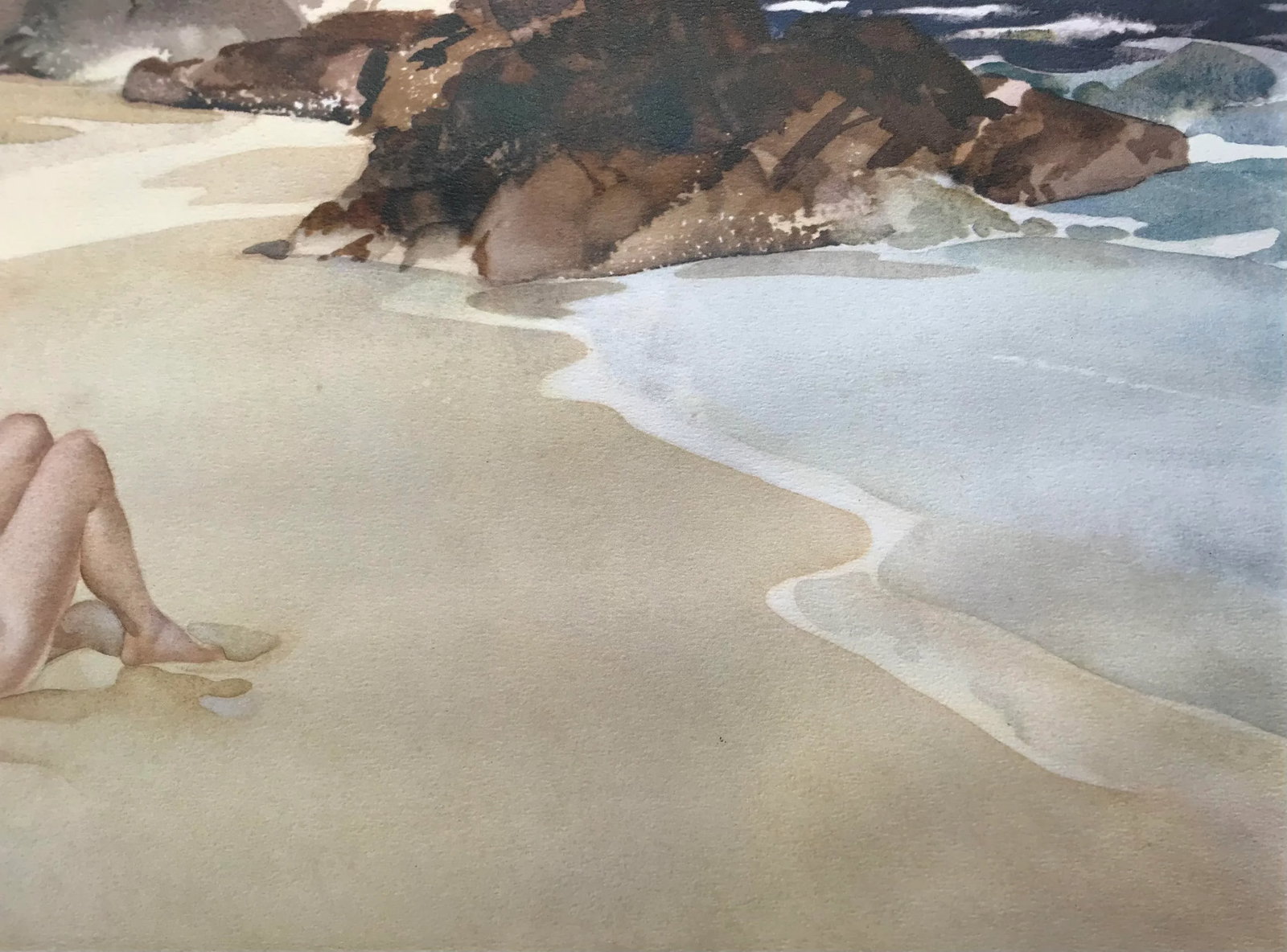 Vintage Seascape Print With Nude Woman on Beach ~ William Russell Flint - 8