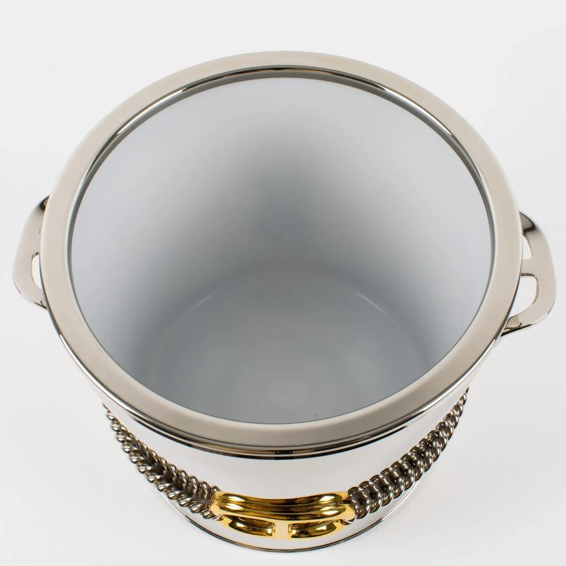 Gucci Italy Silvered and Gilt Metal Barware Ice Bucket - 12