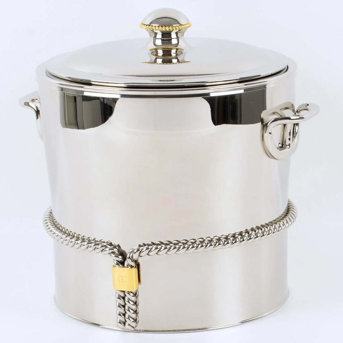 Gucci Italy Silvered and Gilt Metal Barware Ice Bucket - 6