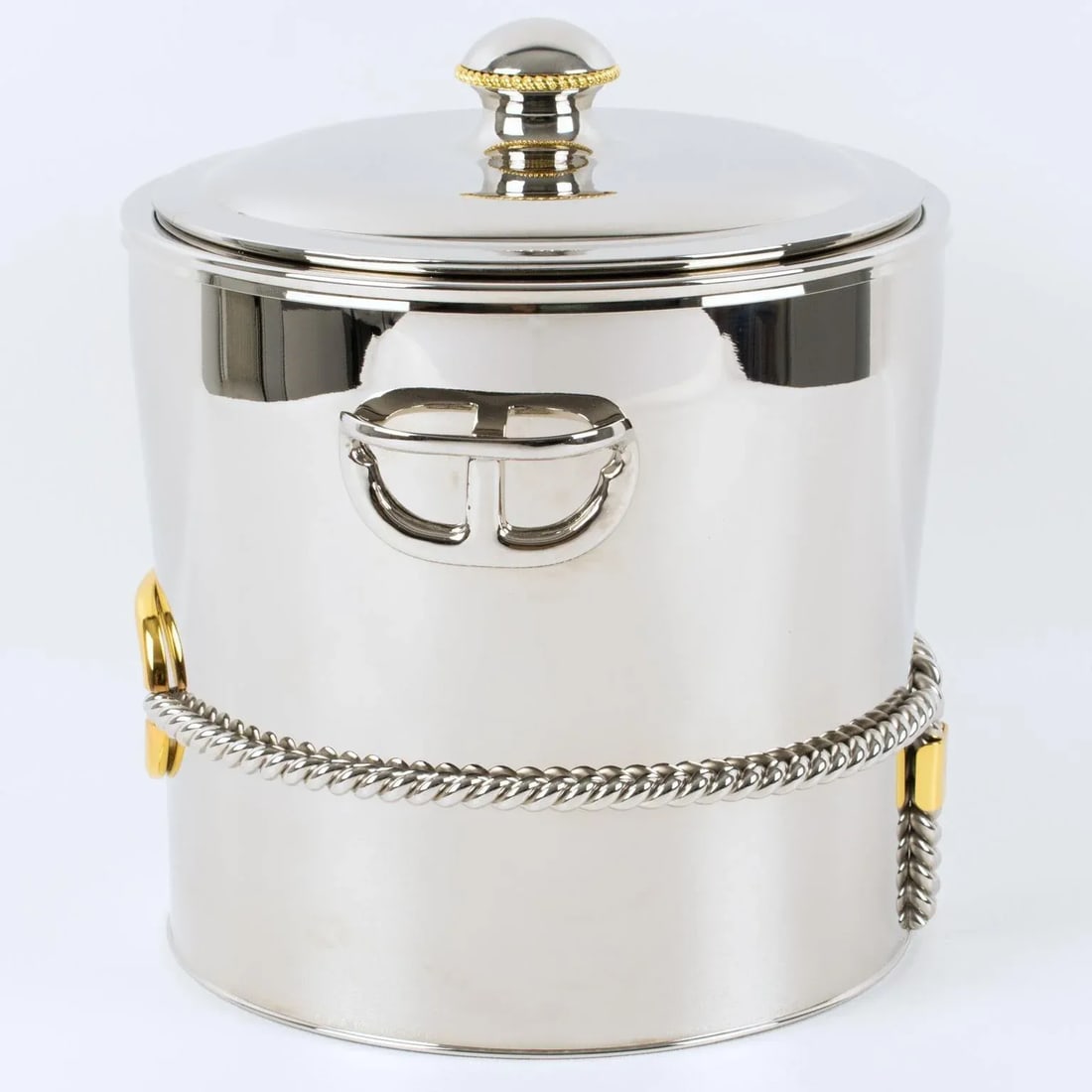 Gucci Italy Silvered and Gilt Metal Barware Ice Bucket - 7