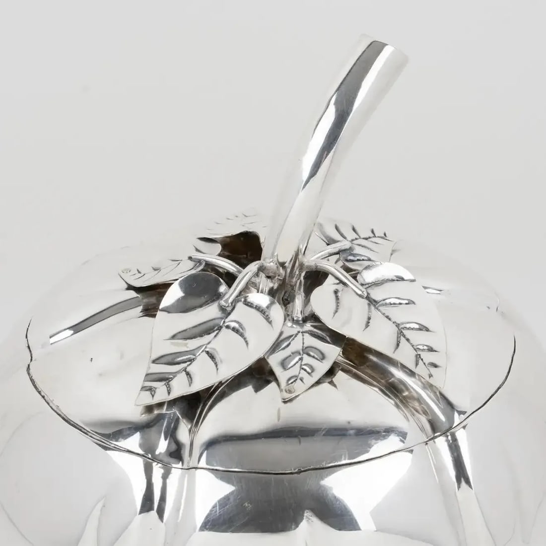 Teghini Firenze Silver Plate Tomato-shaped Ice Bucket, Italy 1960s - 2