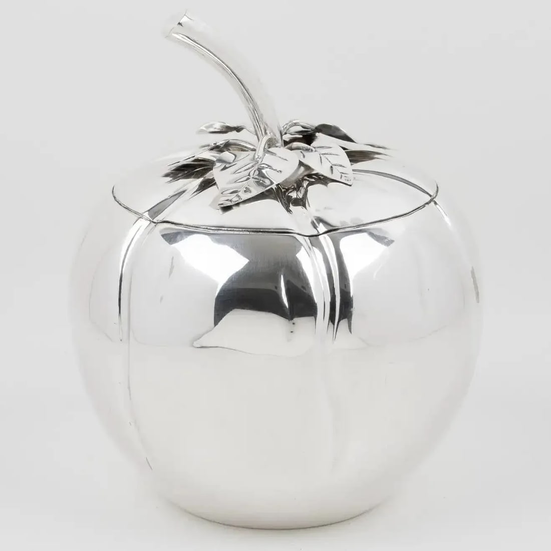 Teghini Firenze Silver Plate Tomato-shaped Ice Bucket, Italy 1960s - 5