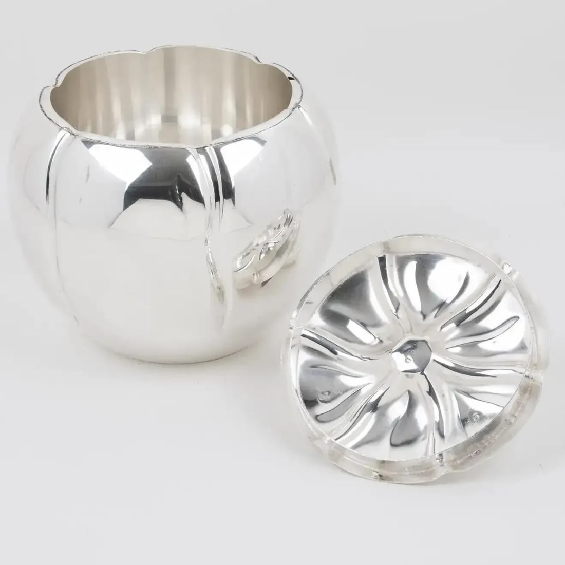 Teghini Firenze Silver Plate Tomato-shaped Ice Bucket, Italy 1960s - 7