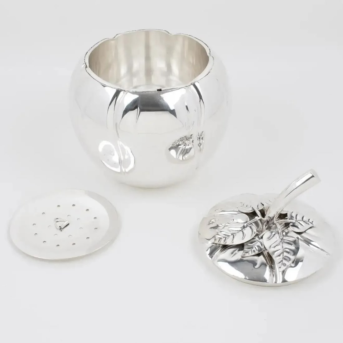 Teghini Firenze Silver Plate Tomato-shaped Ice Bucket, Italy 1960s - 8