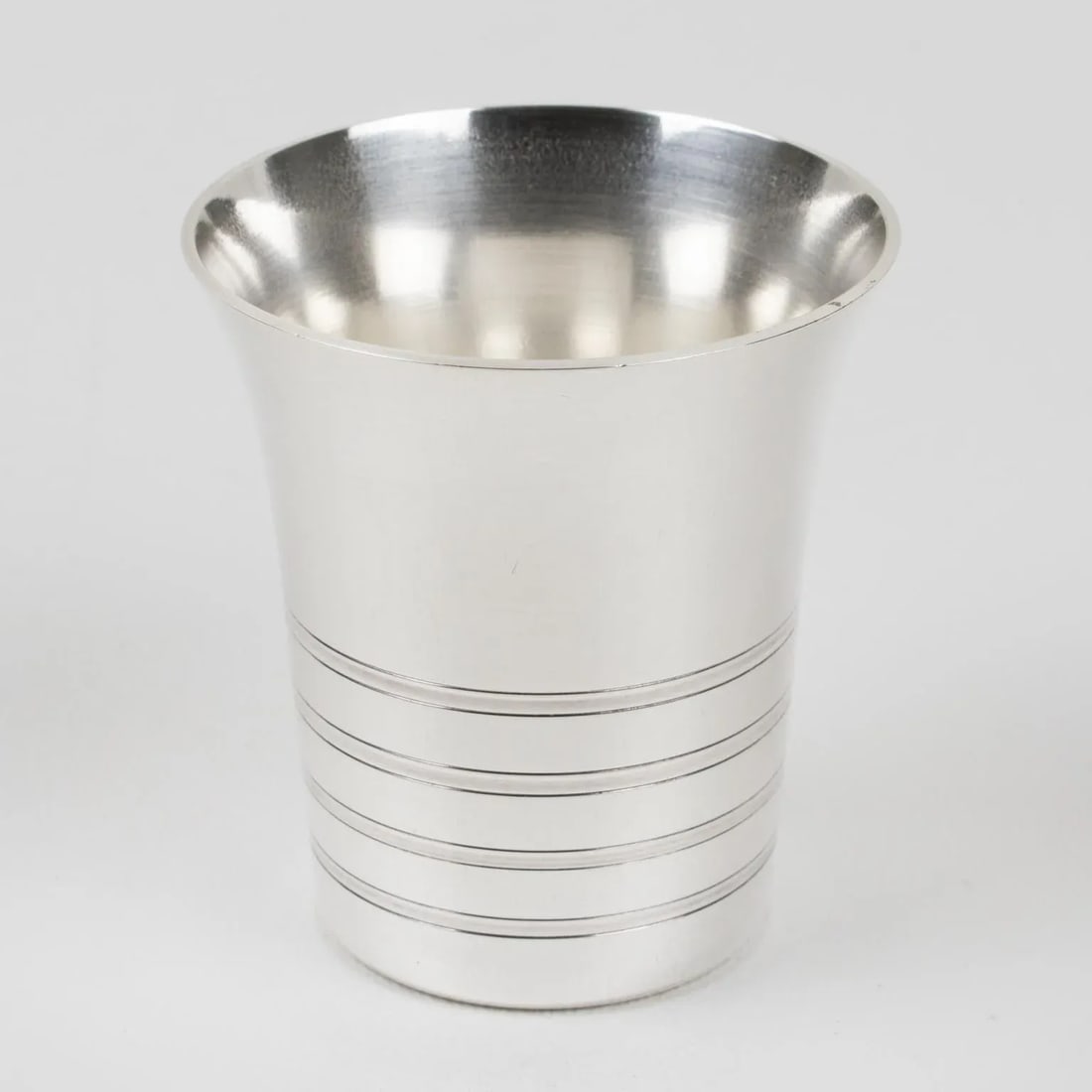 Art Deco Silver Plate Cocktail Shaker and Eight Barware Glasses, France 1940s - 12