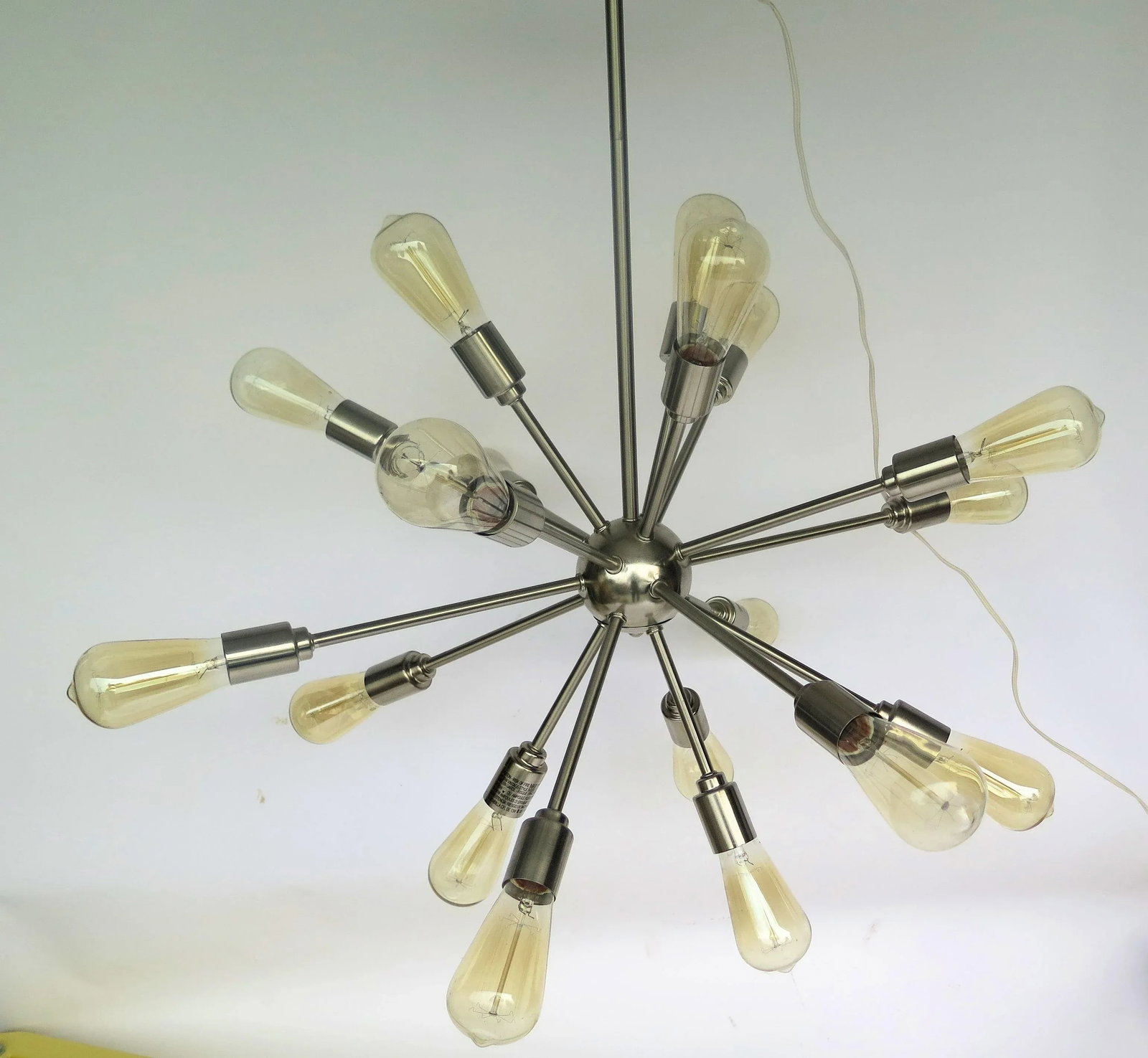 Italian Style Chrome Sputnik 14 Light Chandelier - 3