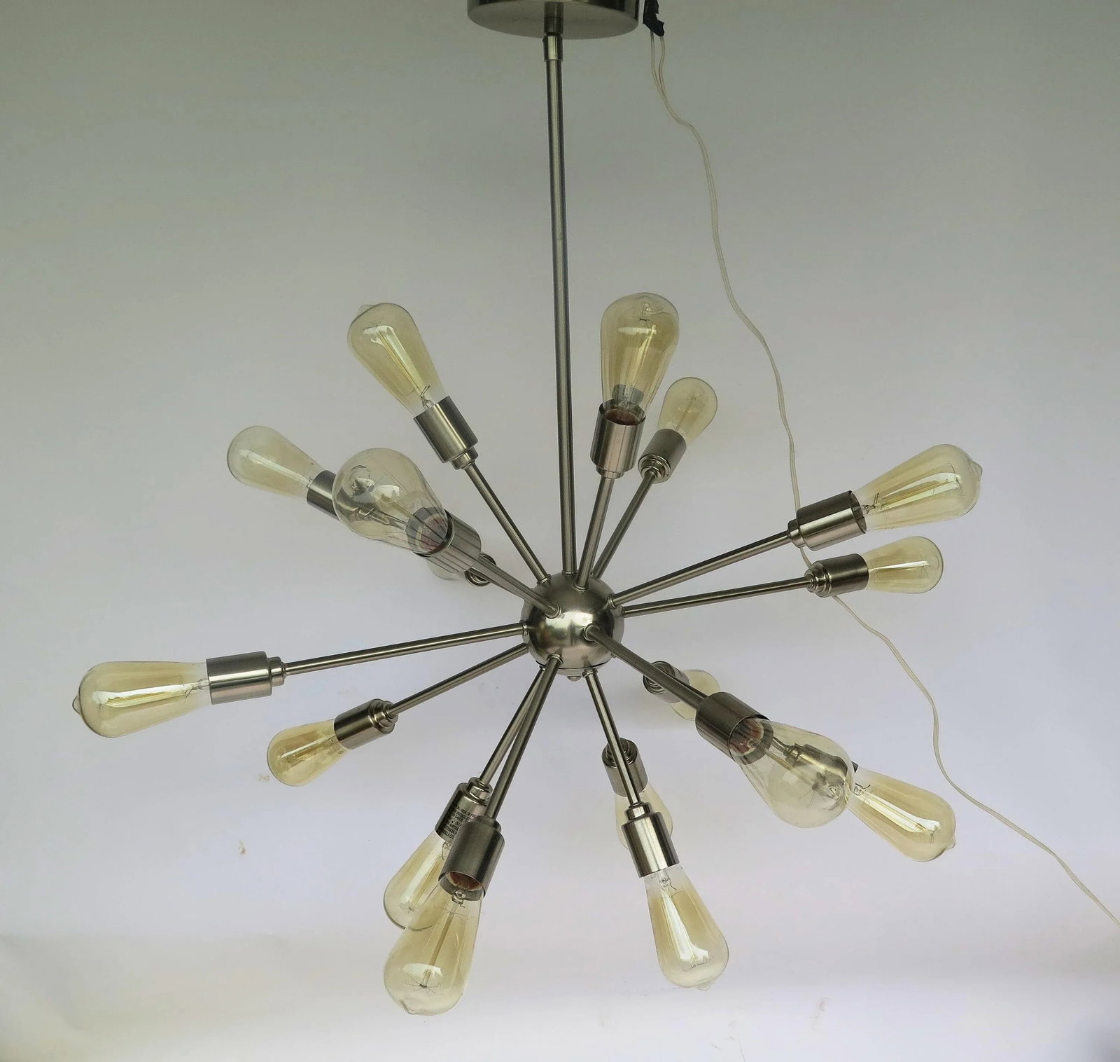 Italian Style Chrome Sputnik 14 Light Chandelier - 4