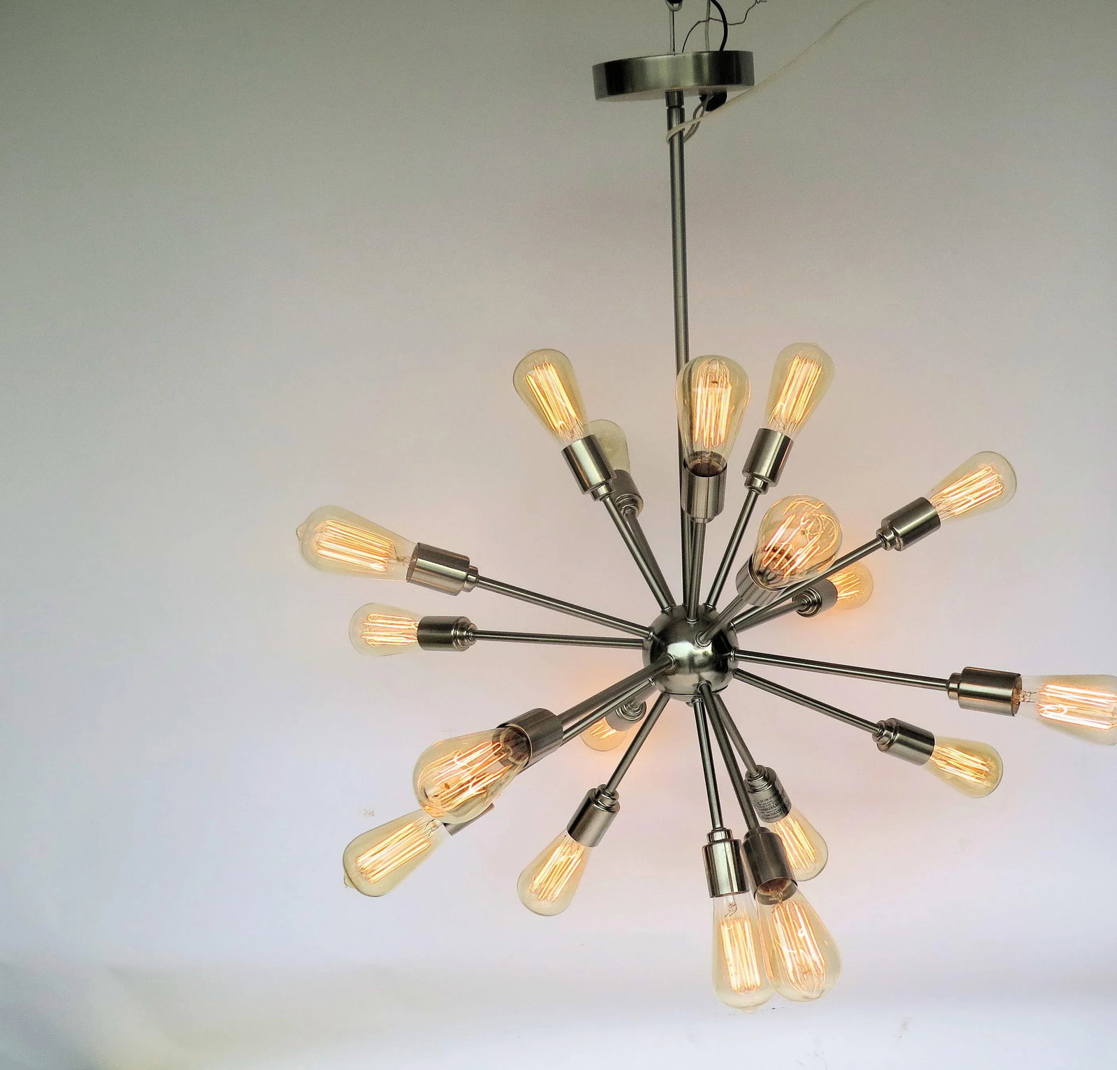 Italian Style Chrome Sputnik 14 Light Chandelier - 5
