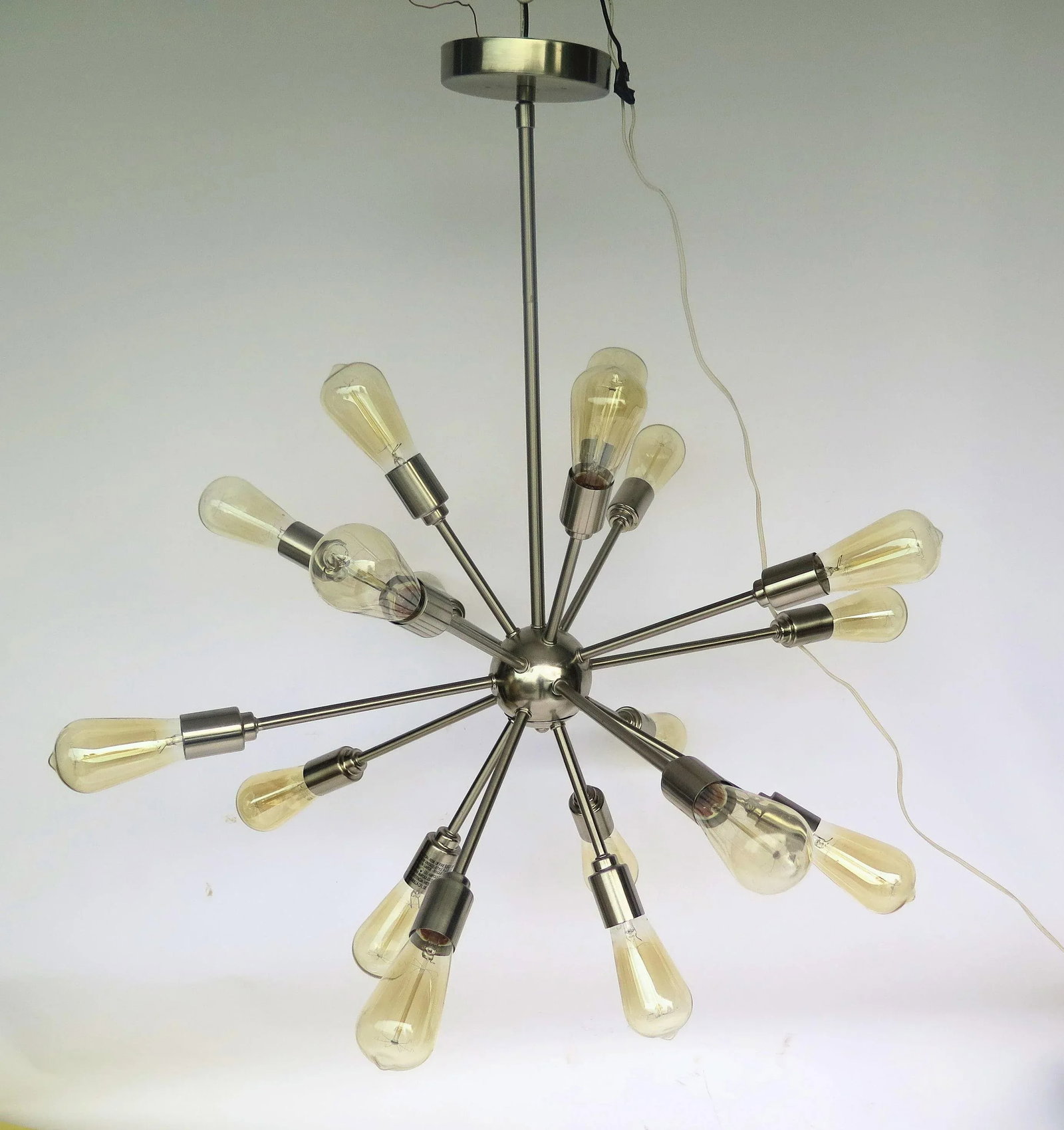 Italian Style Chrome Sputnik 14 Light Chandelier - 6