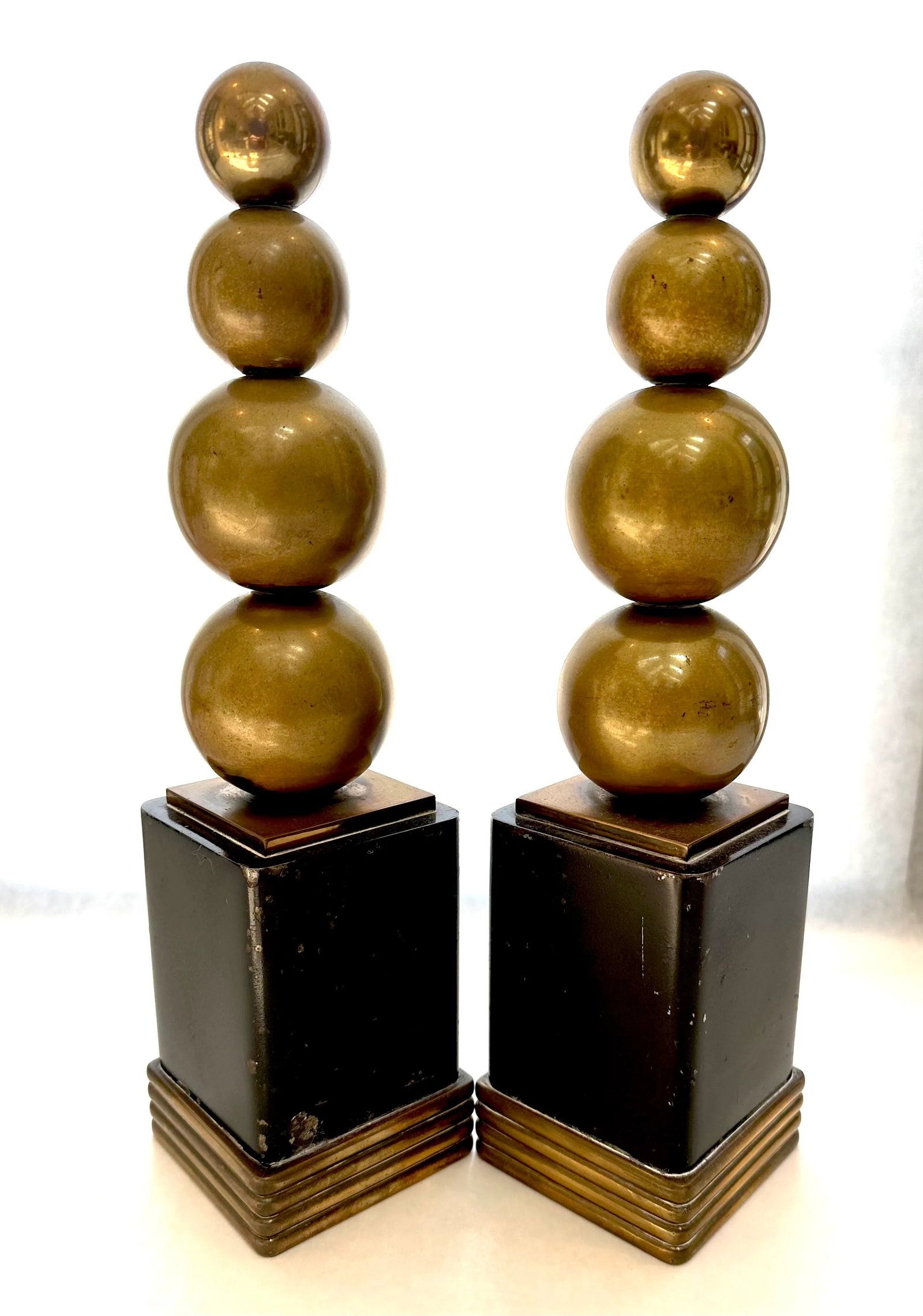Pair of American Art Deco Obelisks, Early 20th Century. - 2