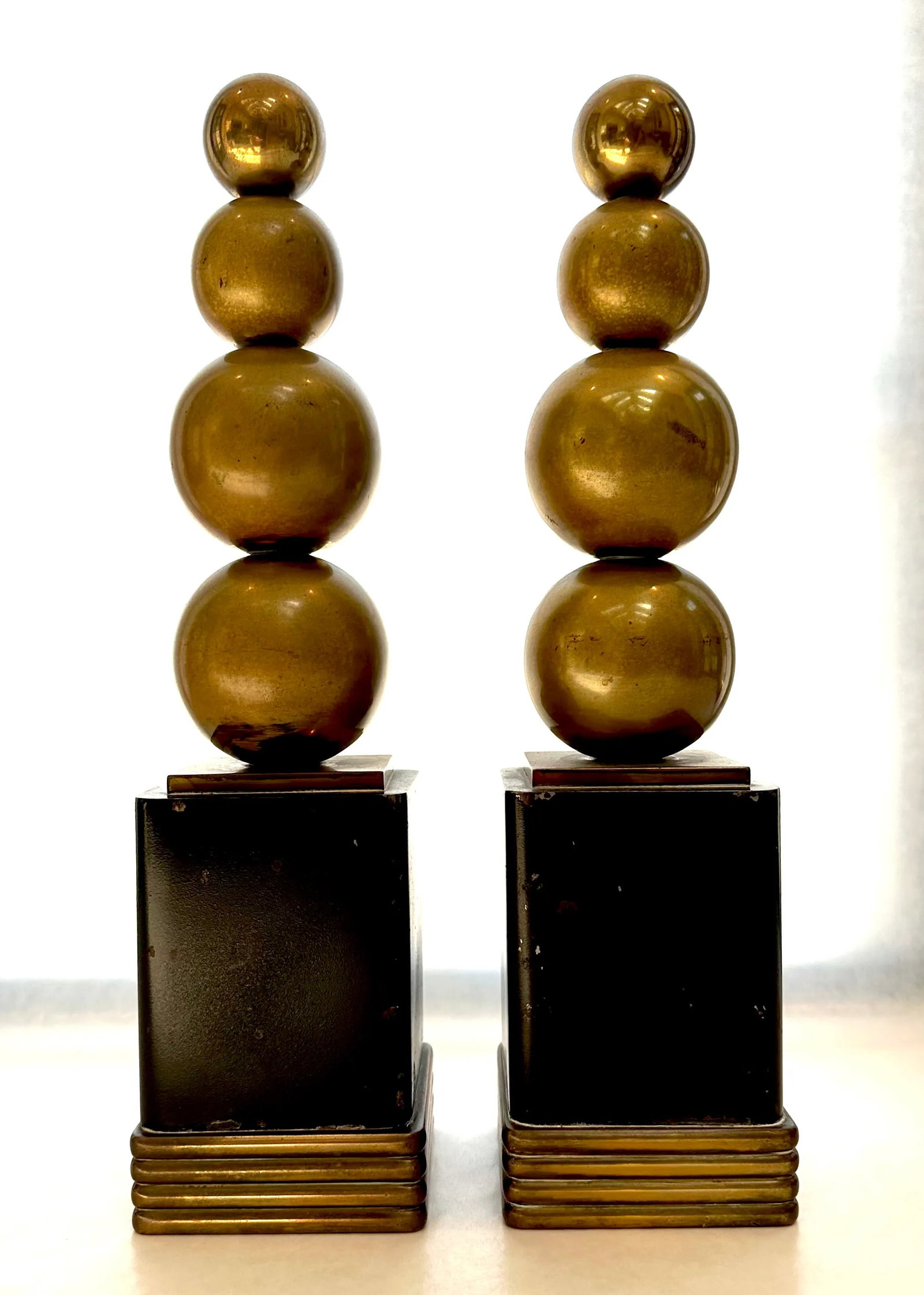 Pair of American Art Deco Obelisks, Early 20th Century. - 5