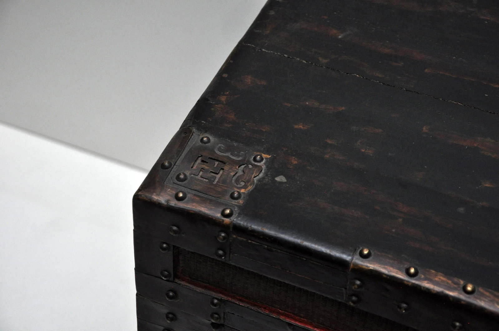 Antique Chinese Woven Bamboo Stacked Boxes - Set of 3 - 7