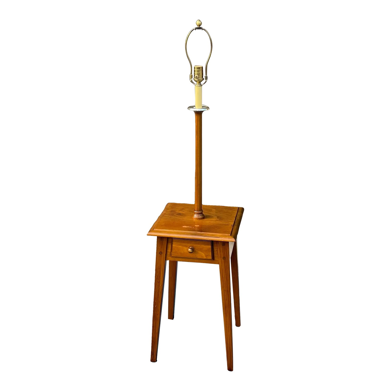 1980s Ethan Allen Country Craftsman Collection Traditional Rustic Pine Floor Lamp (1 of 12)
