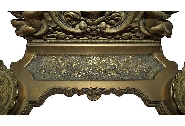 Antique French Louis XVI Style Bronze Double Inkwell and Letter Holder - 6
