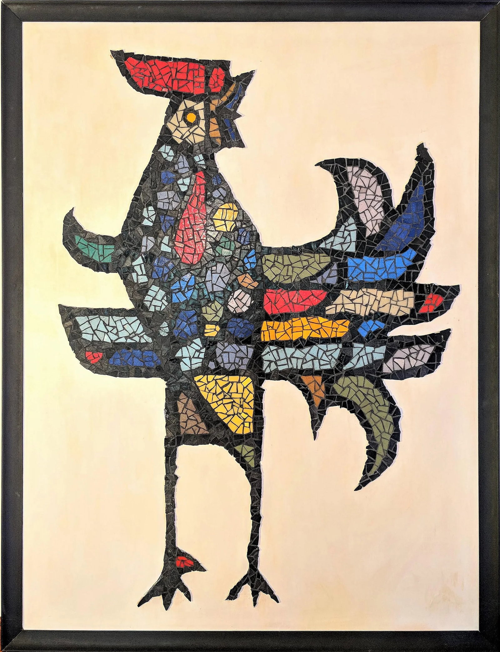 1970s Large Mosaic Rooster Wall Art - 10