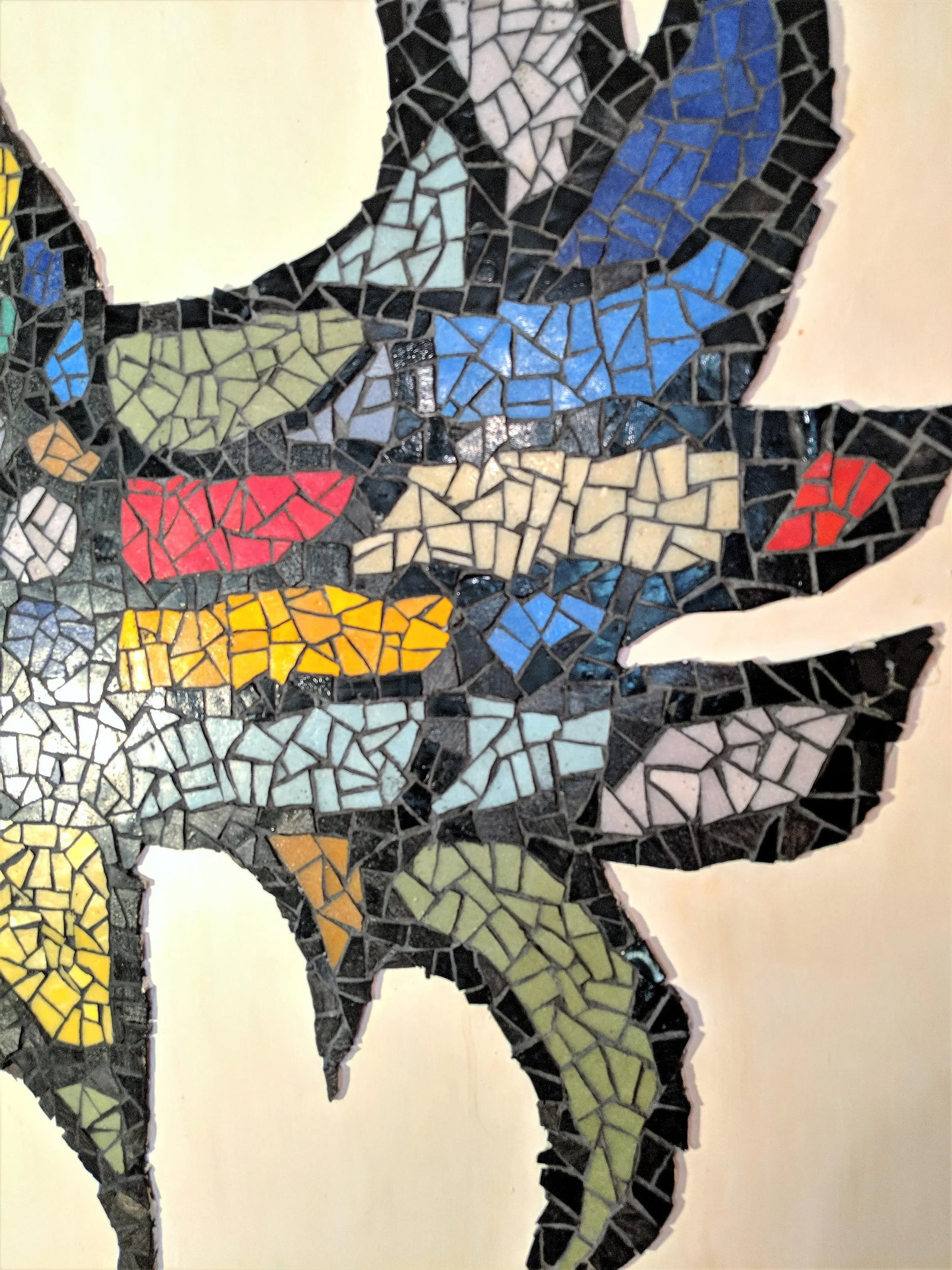 1970s Large Mosaic Rooster Wall Art - 3