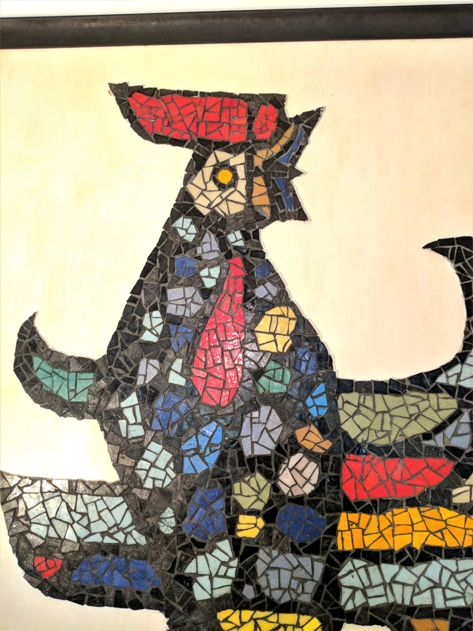 1970s Large Mosaic Rooster Wall Art - 4