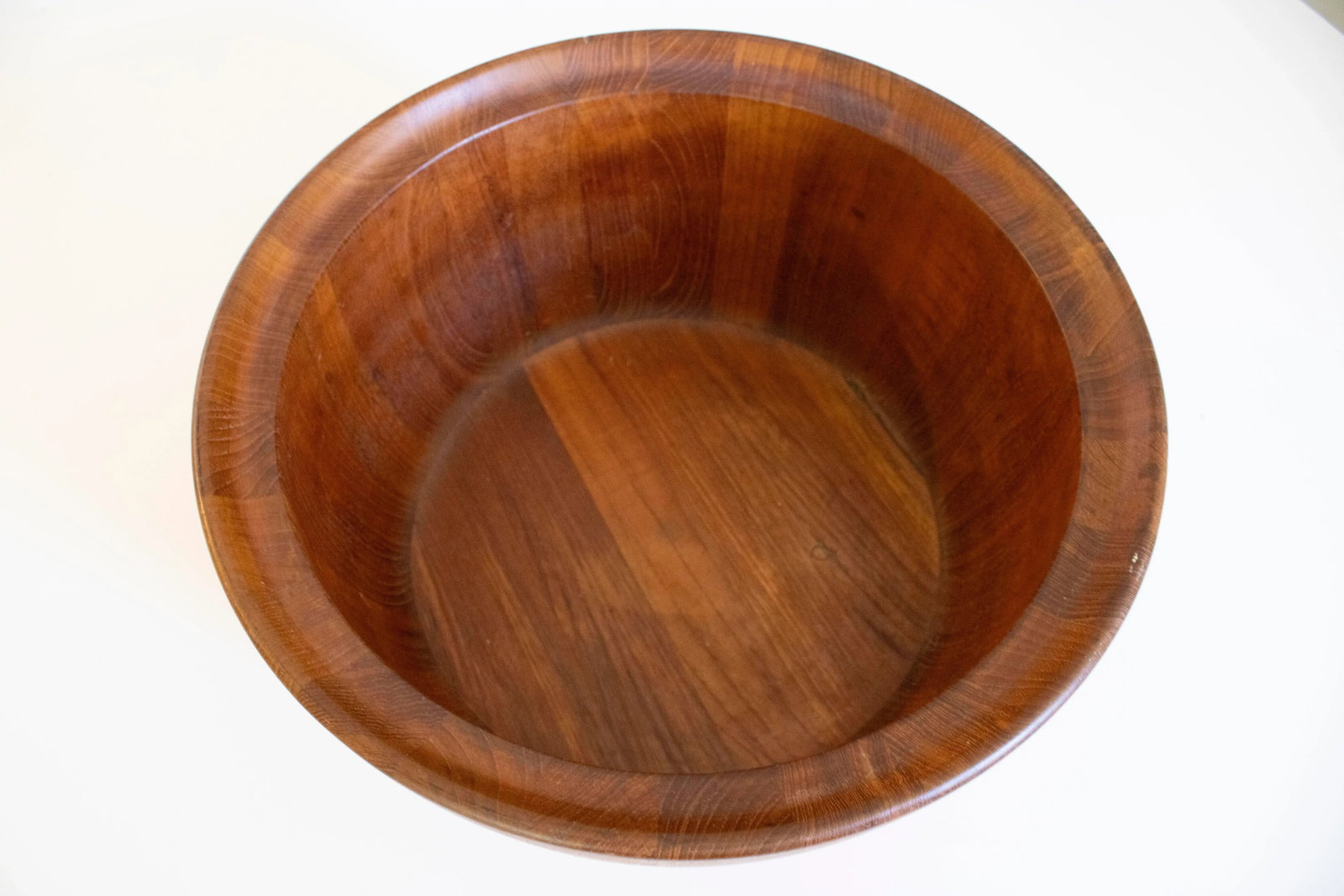 Massive Danish Teak Staved Bowl Nissen - 4