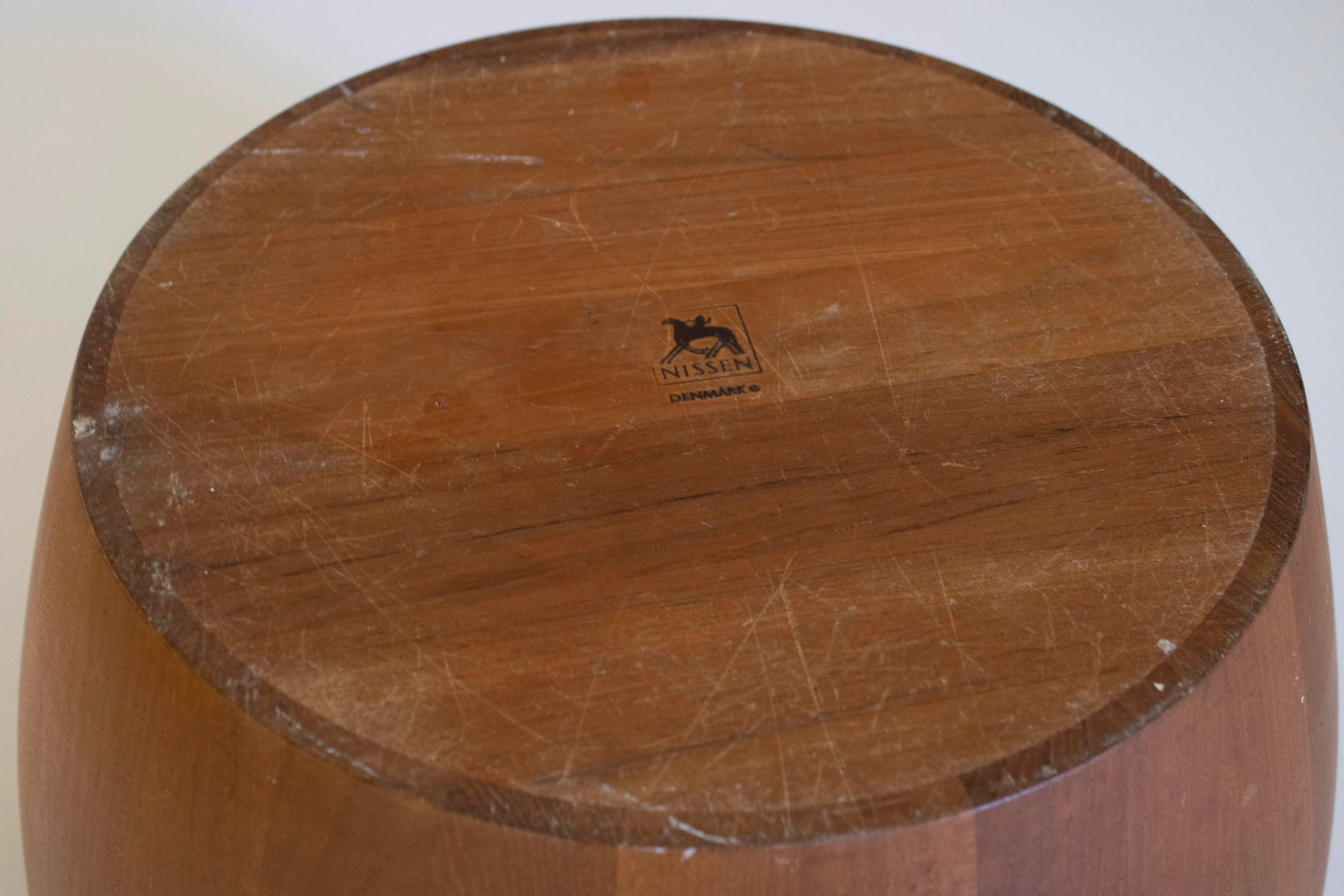 Massive Danish Teak Staved Bowl Nissen - 6