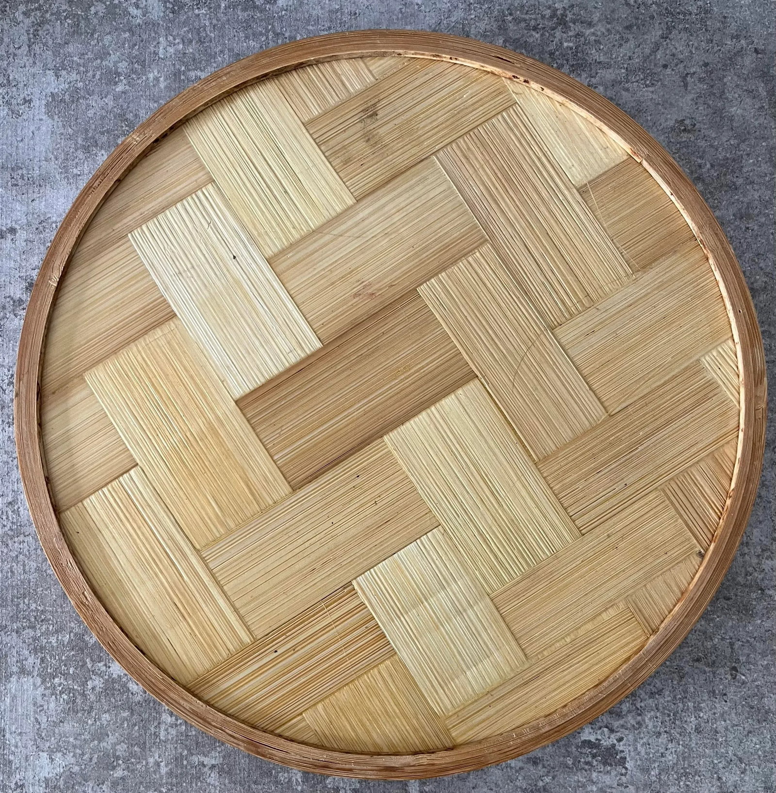 1970s Boho Chic Pressed Butterfly Bamboo Tray - 6