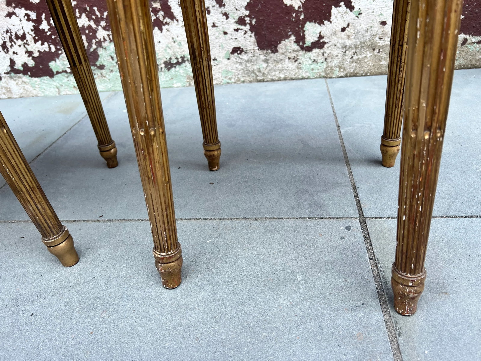 19th Century Pair of Louis XVI Giltwood Side Caned Chairs - 9