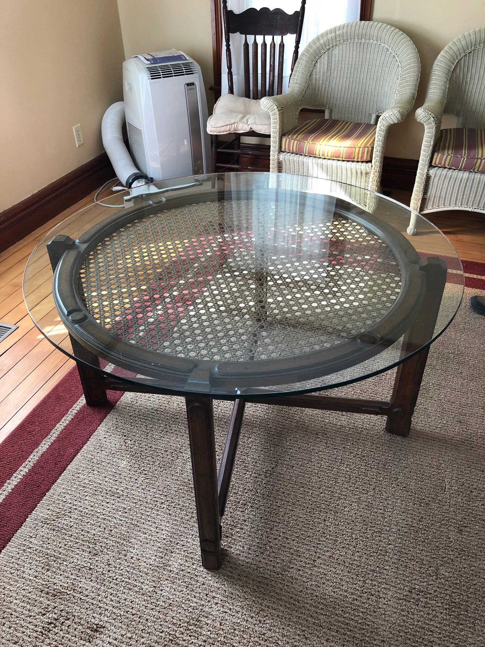 Mid-Century Cane & Wood Dining/Game Table - 12