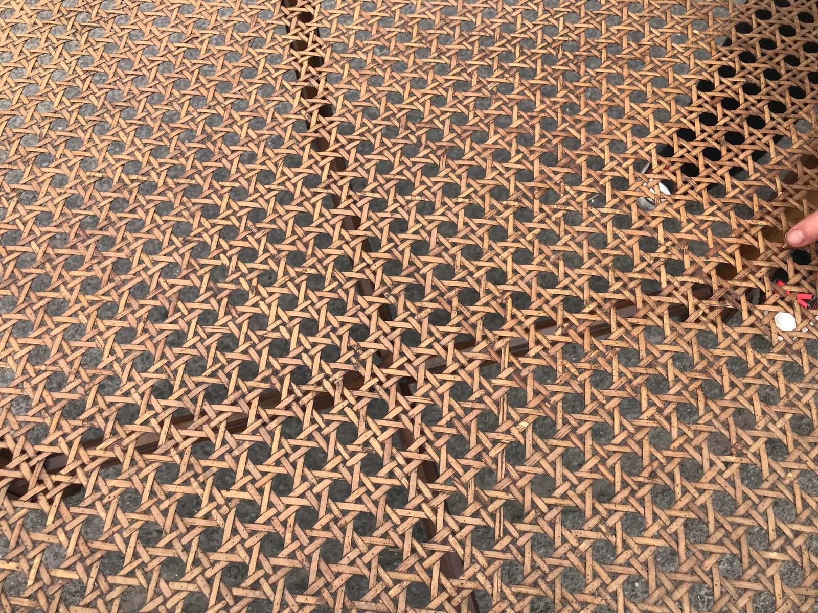 Mid-Century Cane & Wood Dining/Game Table - 9