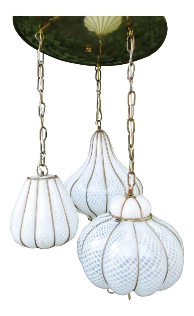 20th Century Hollywood Regency Feldman Triple Pendant (1 of 13)