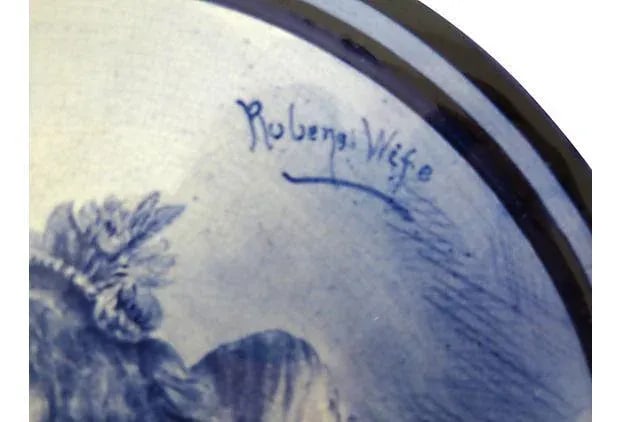 Antique Hand-Painted Staffordshire English Wall Plate - 4